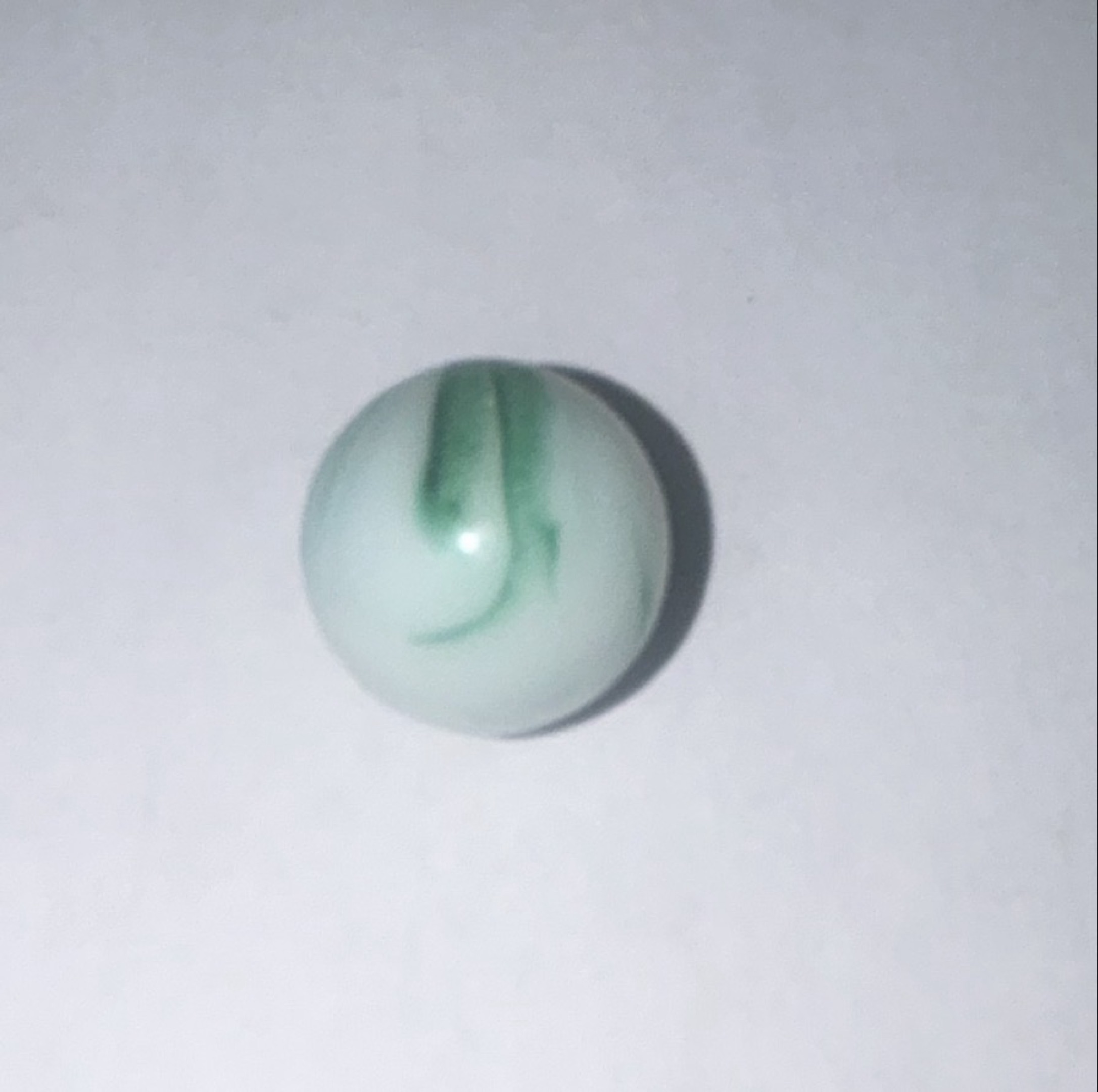 Green and White Swirl by Alley Agate
