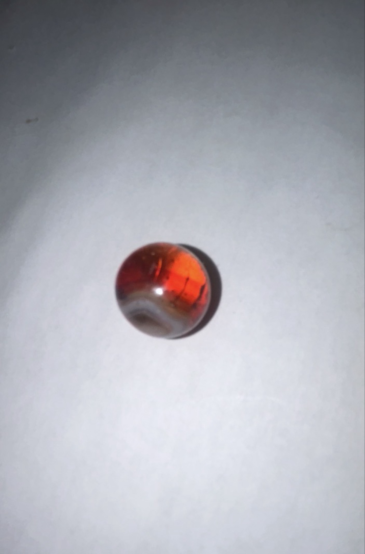 Red and White Swirl by Akro Agate Company