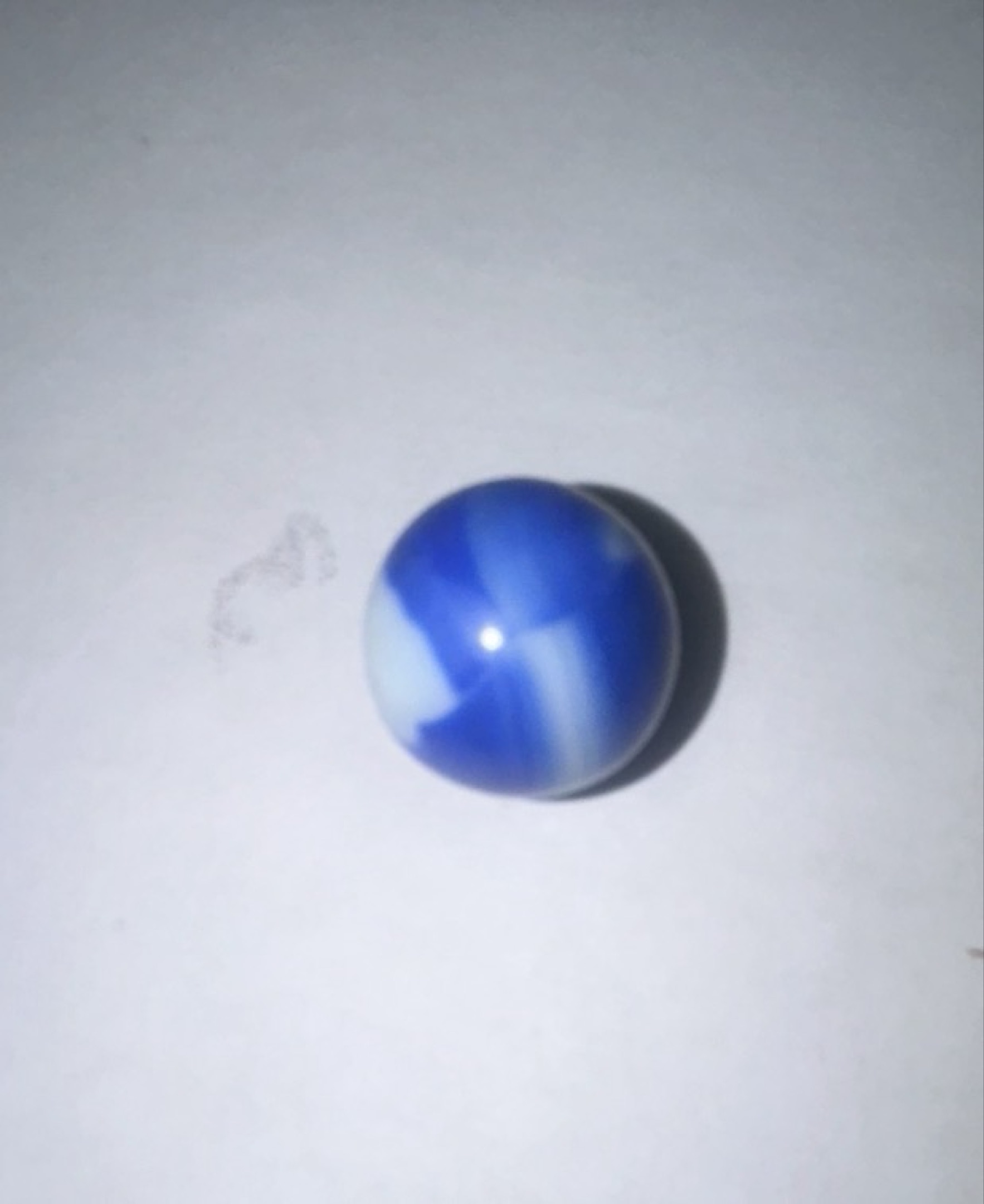 Blue and White Swirl by Akro Agate Company, identification view