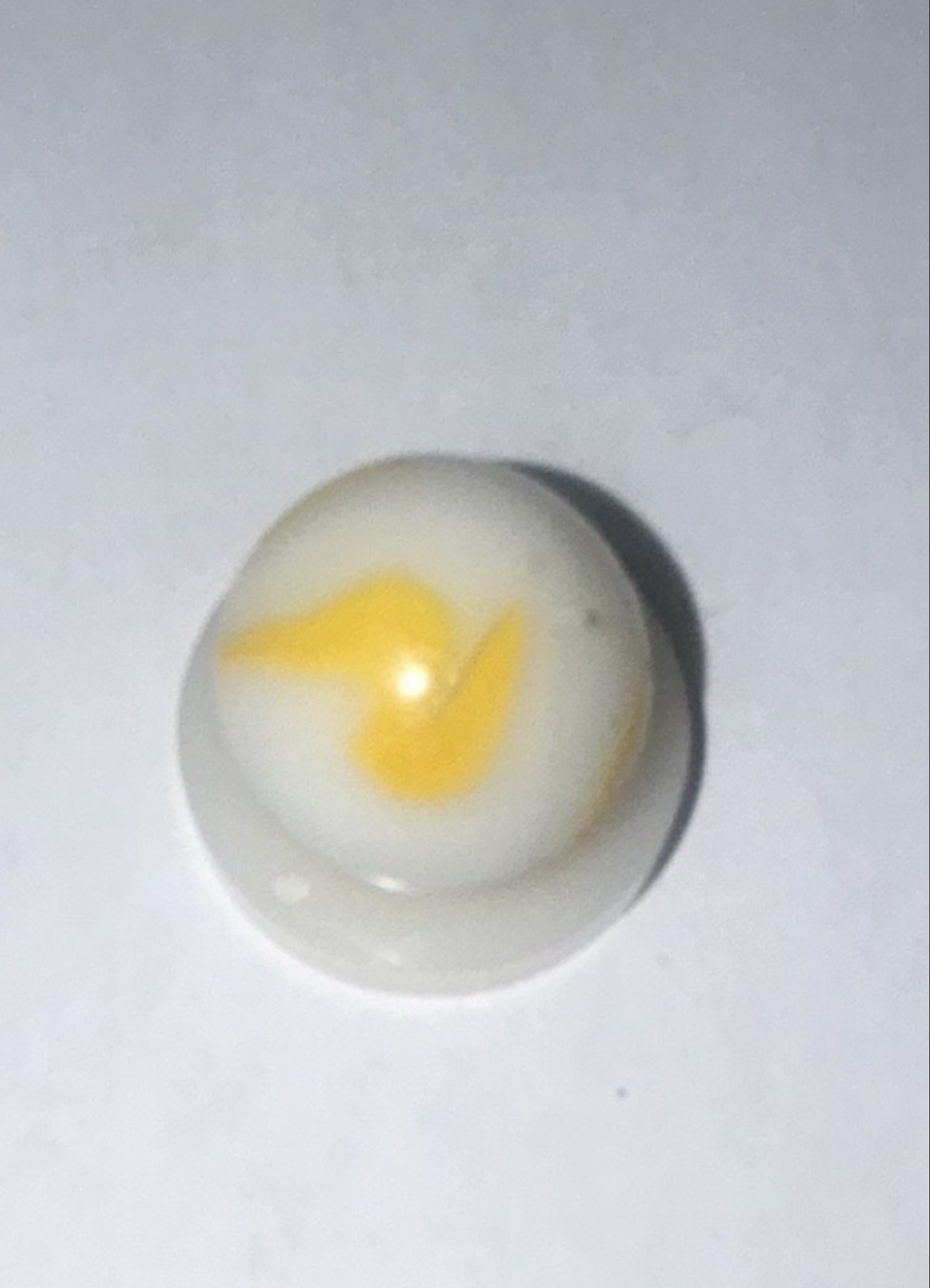 Yellow and White Rainbo by Peltier Glass Company