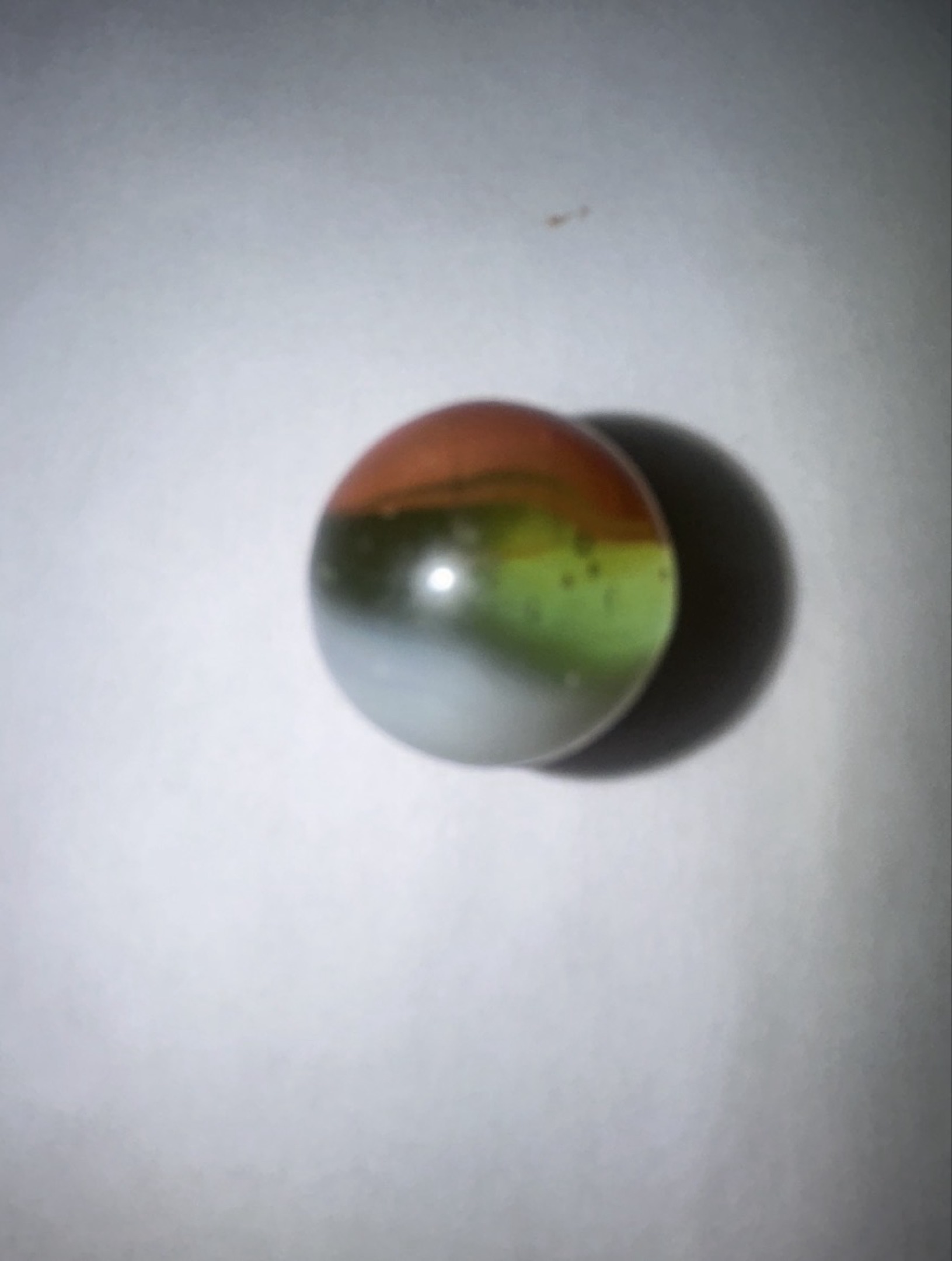 Red, Green, and White Tri-Lite by Vitro Agate Company