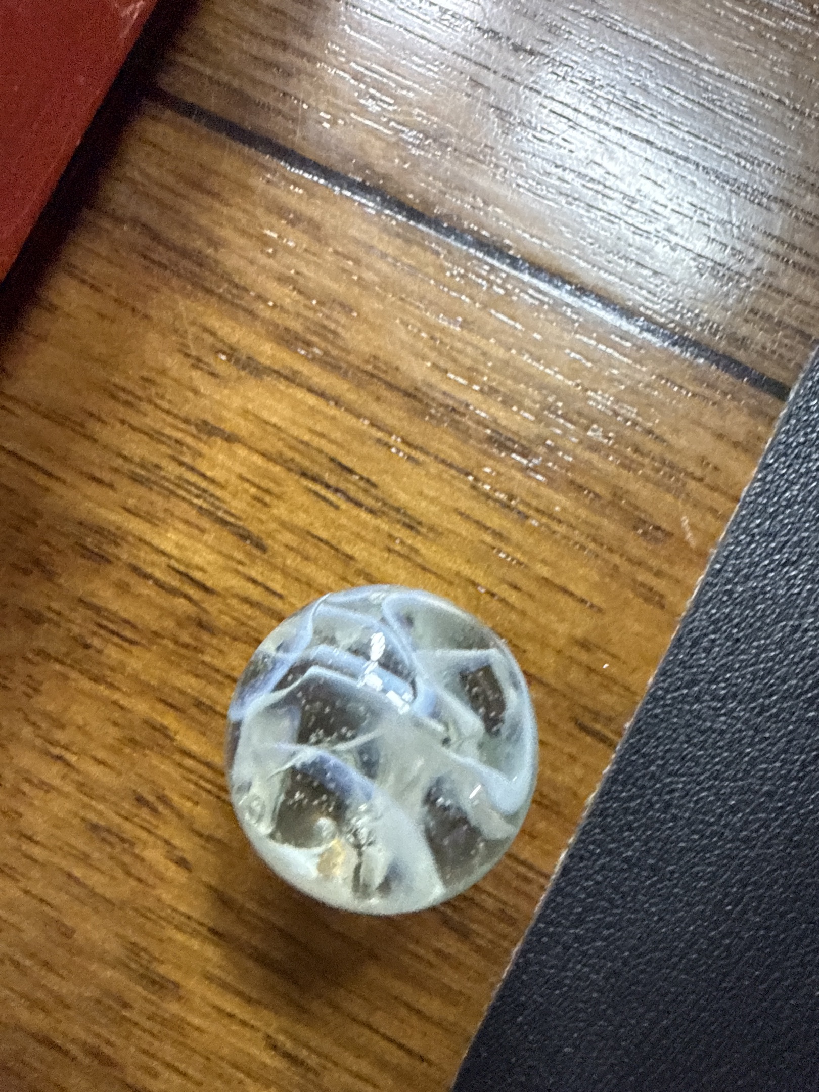 White Swirl (Cloud) by Akro Agate Company