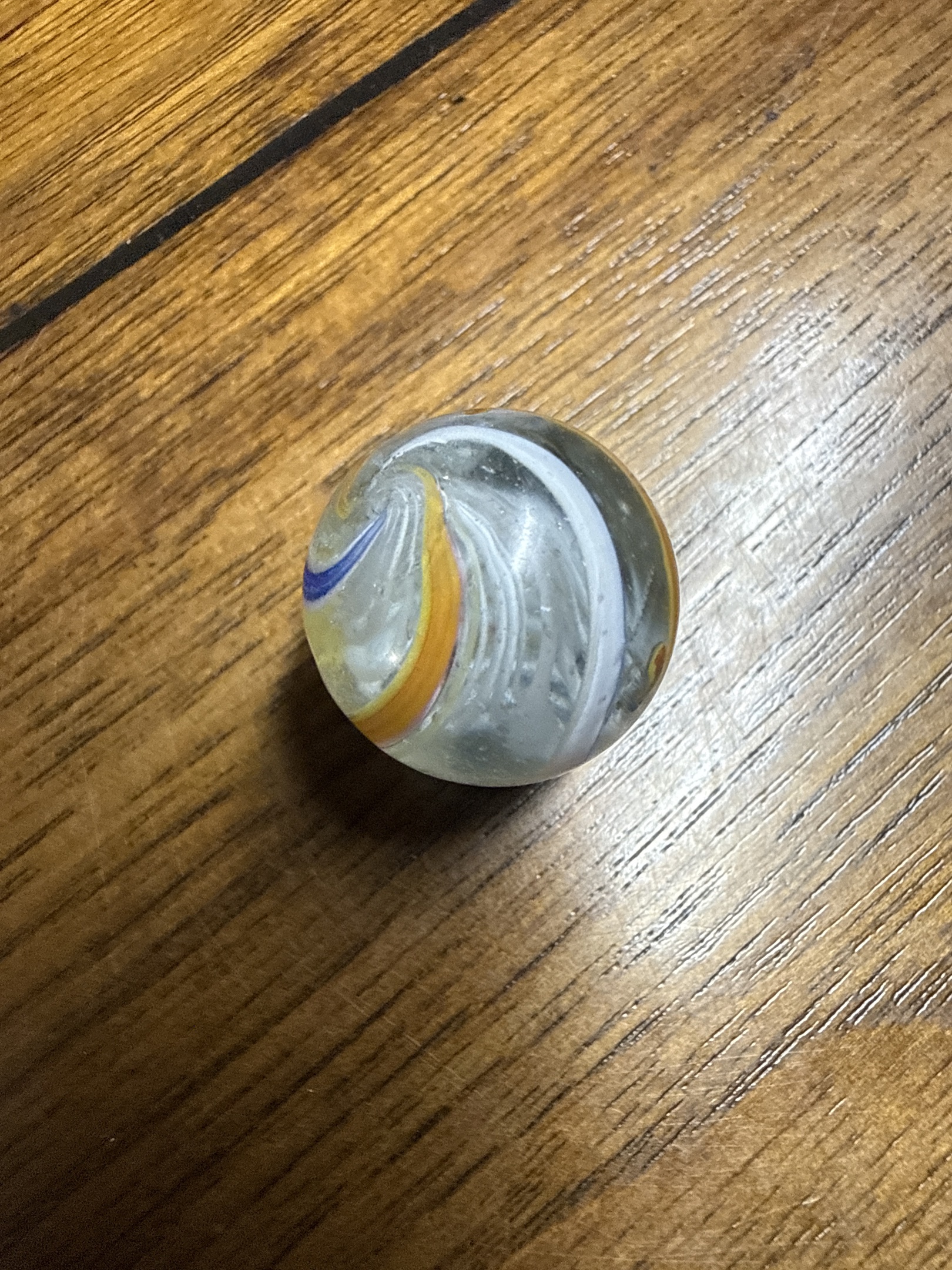 Blue and Orange Tri-Lite by Vitro Agate Company