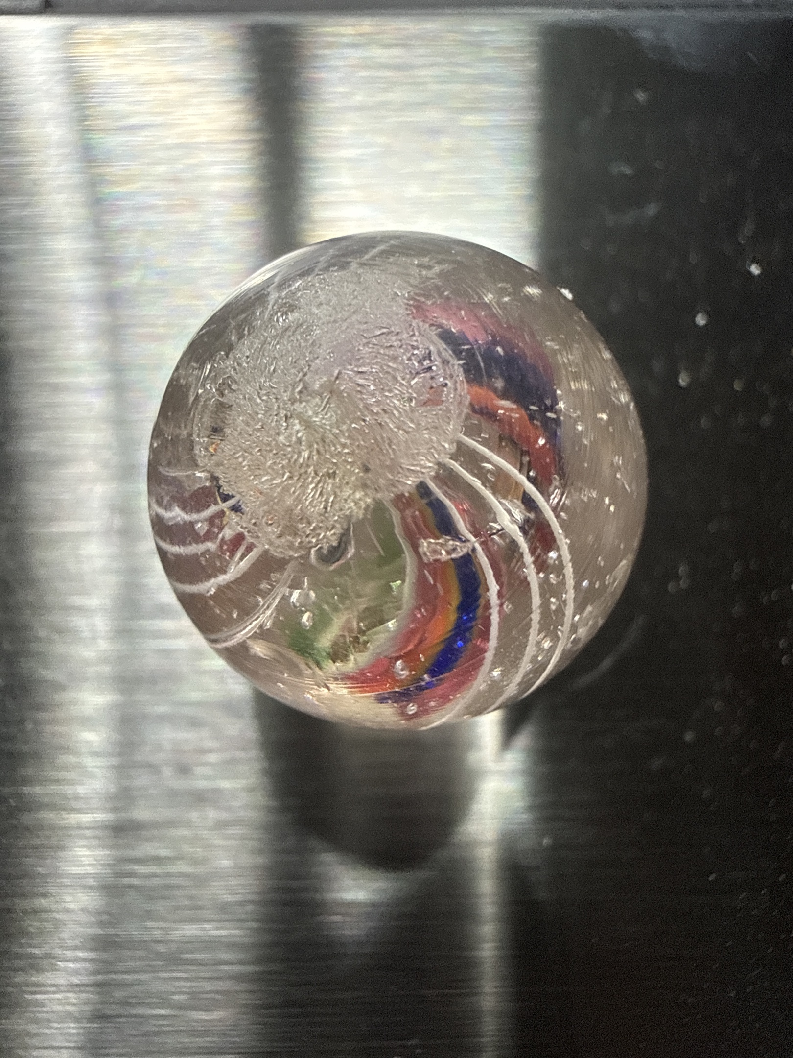 Latticinio Core Swirl (Divided Core) by German Glasshouses (Thuringia Region), identification view