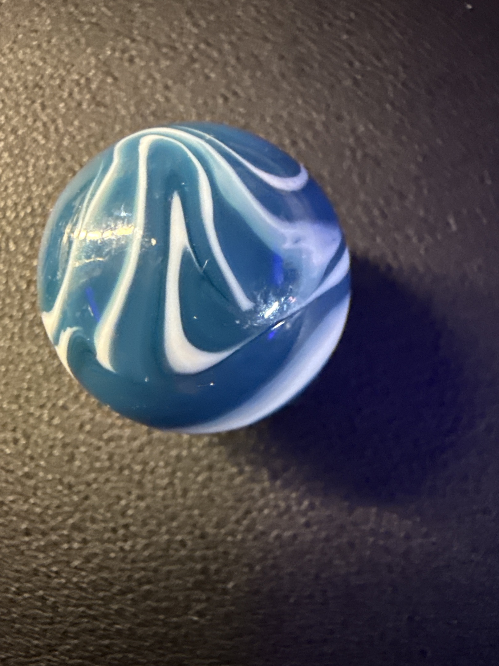 Blue and White Swirl by Alley Agate