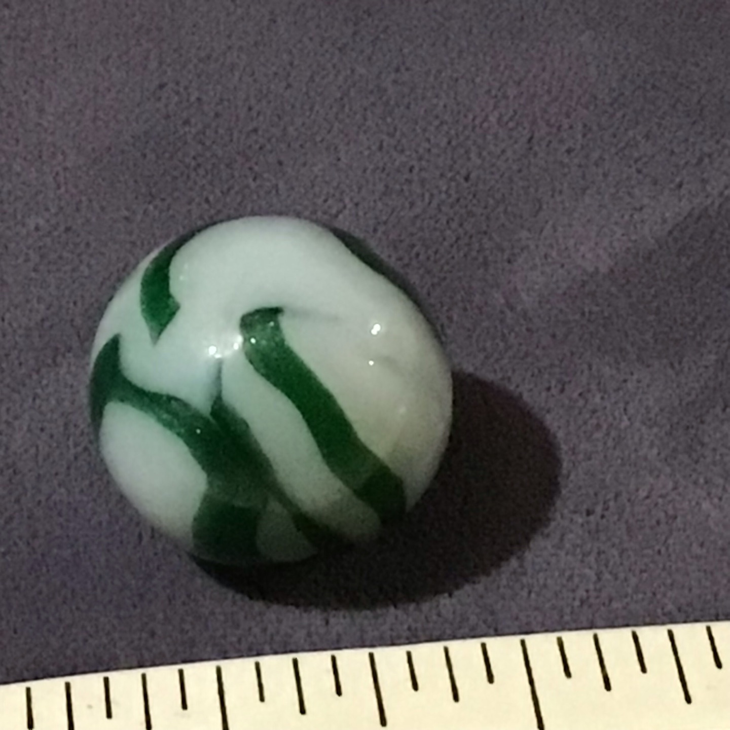 Green and White Uranium Swirl by Alley Agate