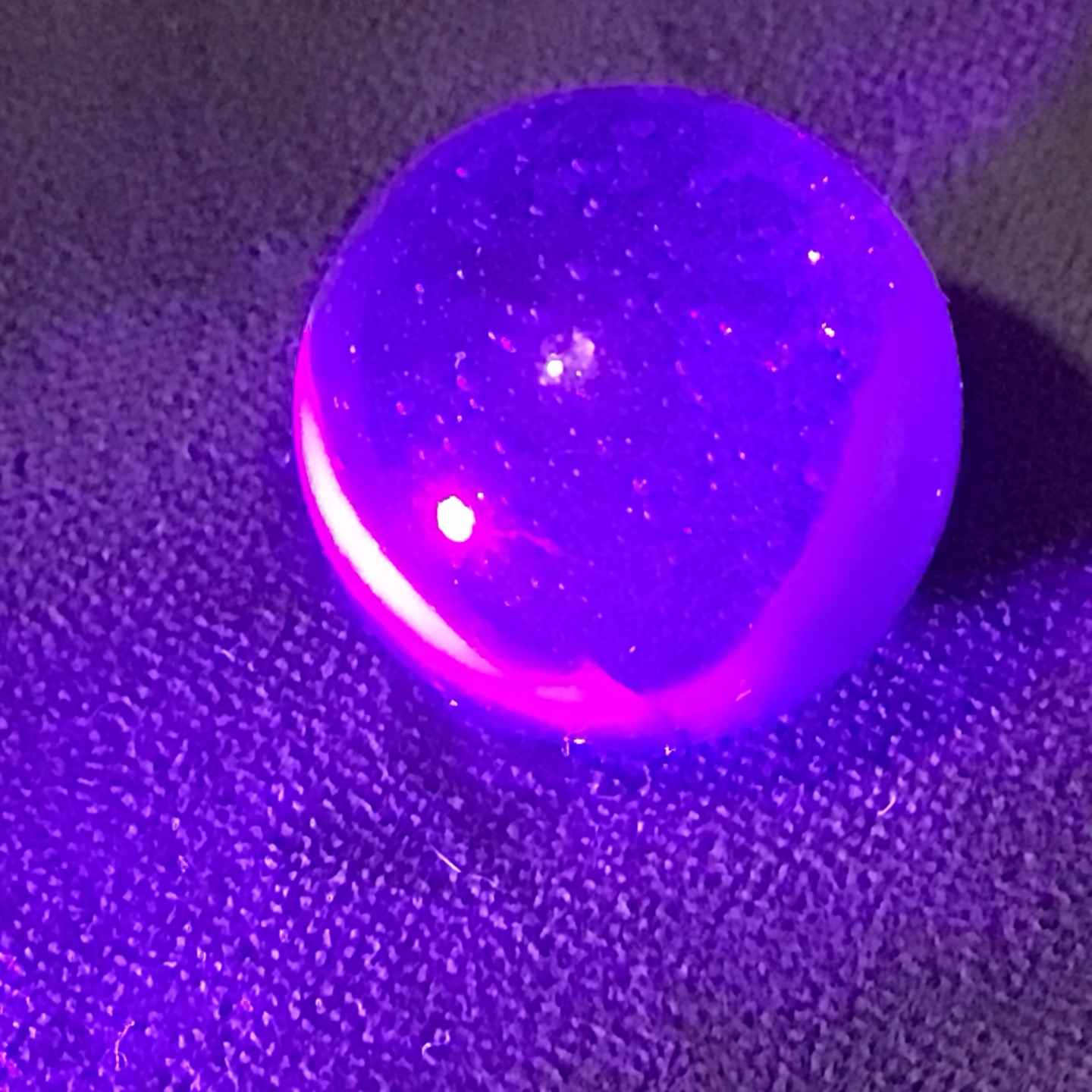 Blue and White Swirl (Selenium Glow) by Akro Agate Company