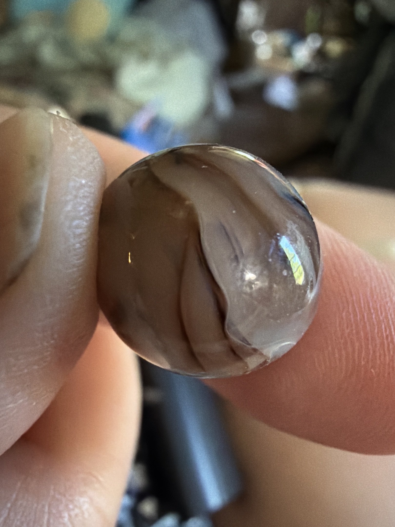 Tan and Brown Swirl by Alley Agate, identification view