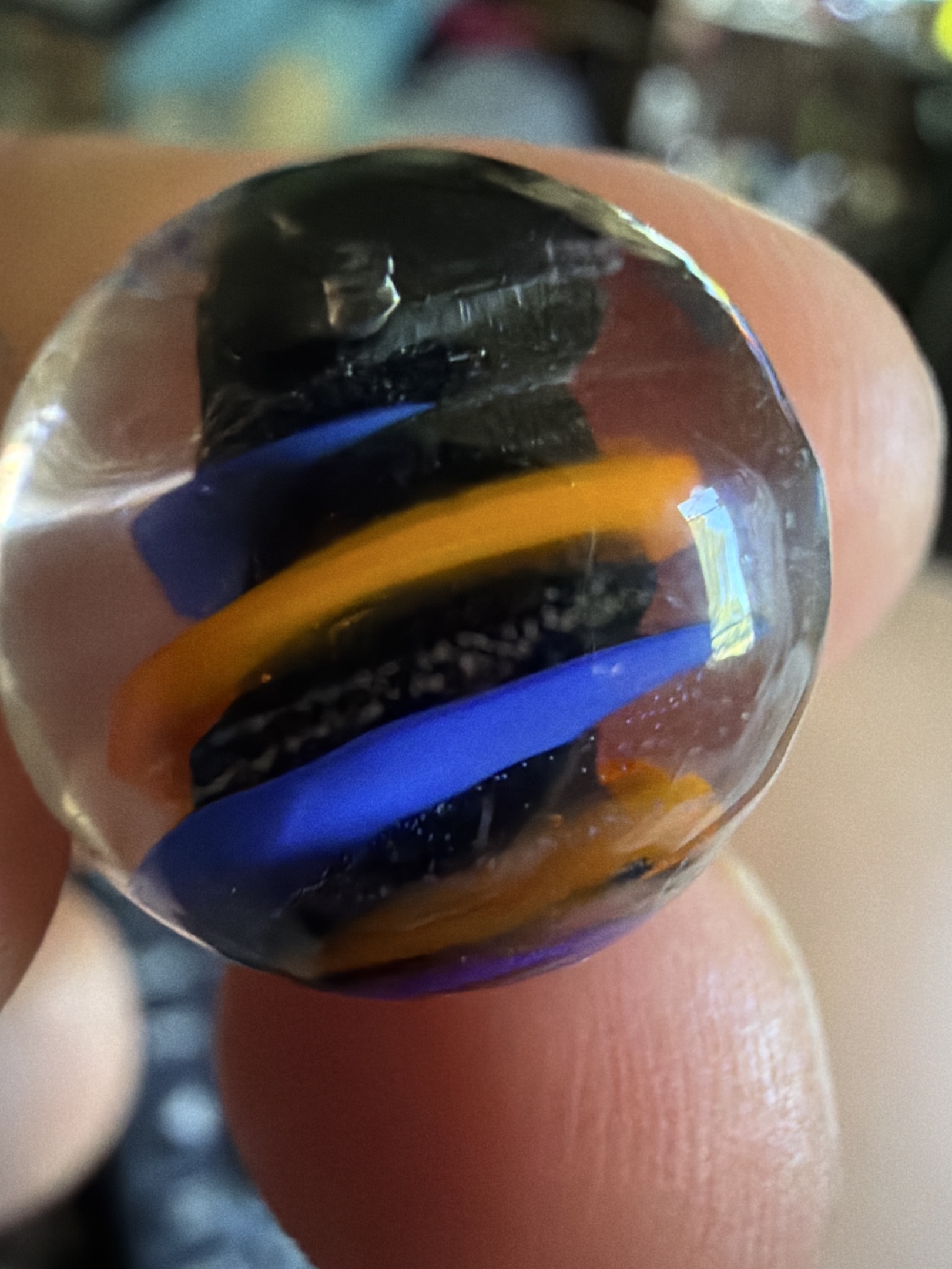 Black, Orange, and Blue Divided Core by German Handmade, identification view