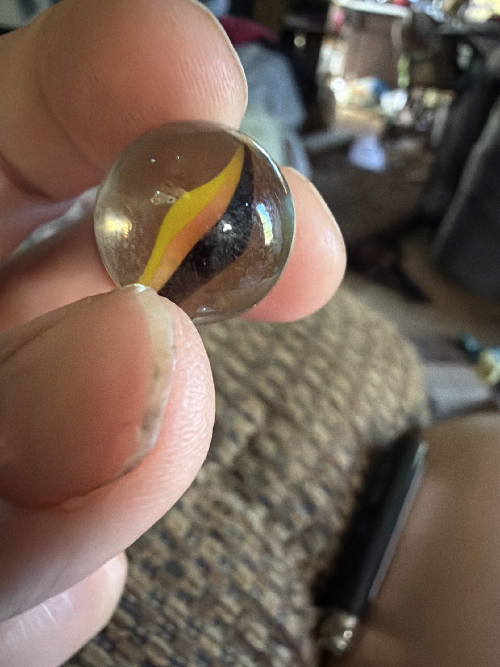 Tri-Color Cat's Eye by Marble King, identification view