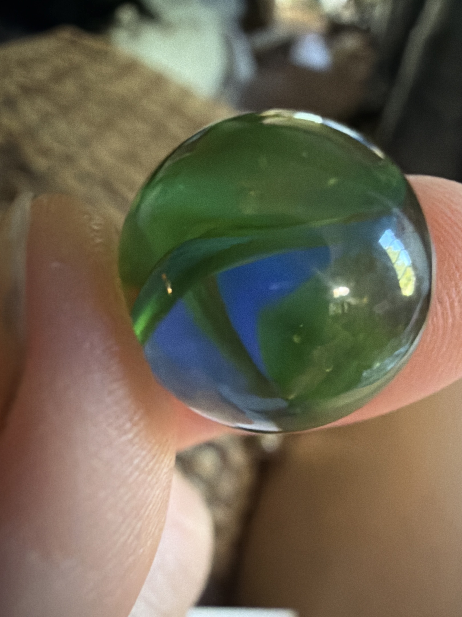 Multi-Vane Green & Blue by Japanese Import (e.g., Yasuda or Toyo), identification view