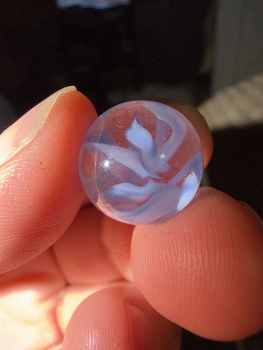 Blue Transparent Swirl by Alley Agate, identification view