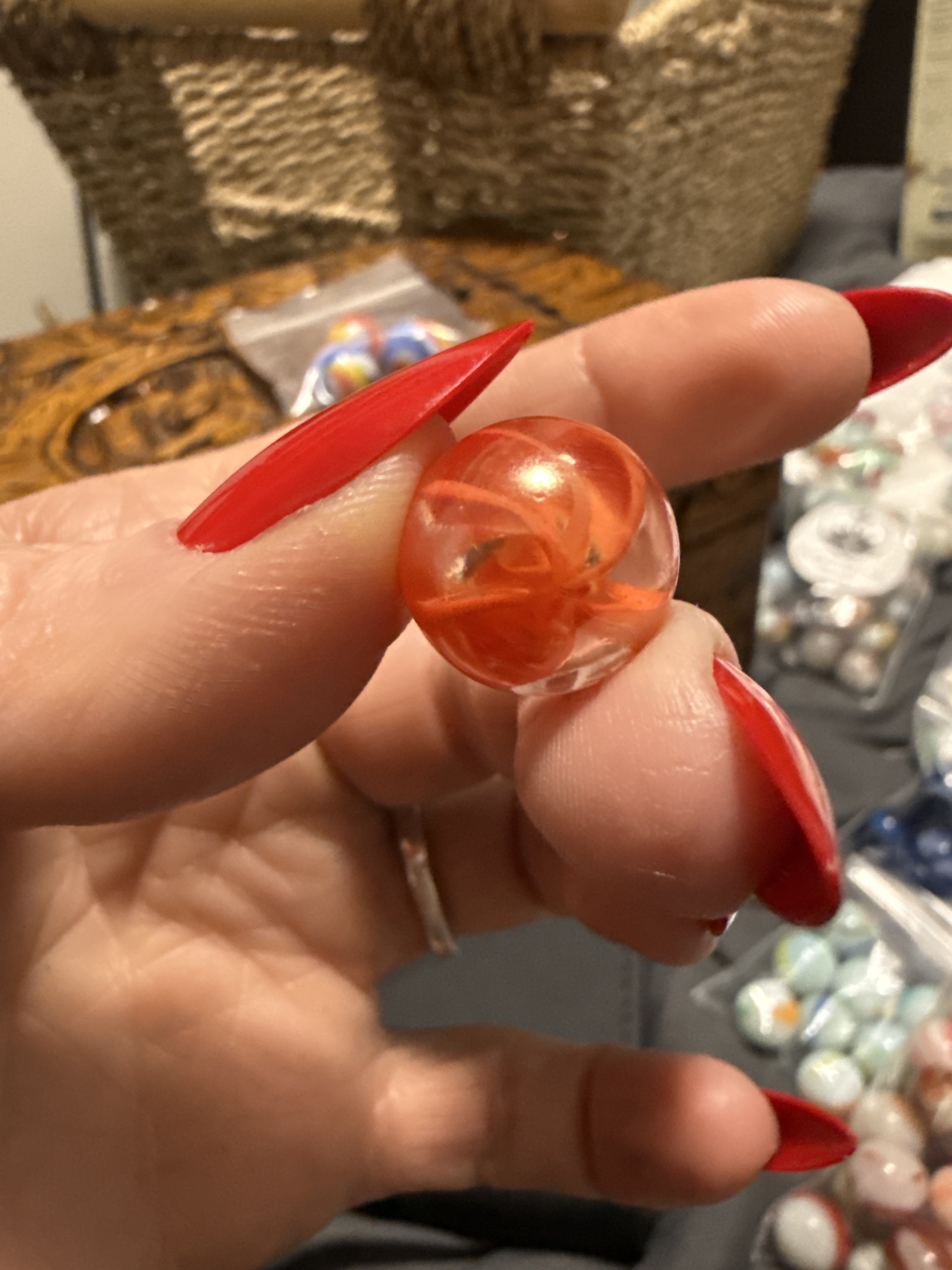 Orange Multi-Vane by Vitro Agate Company