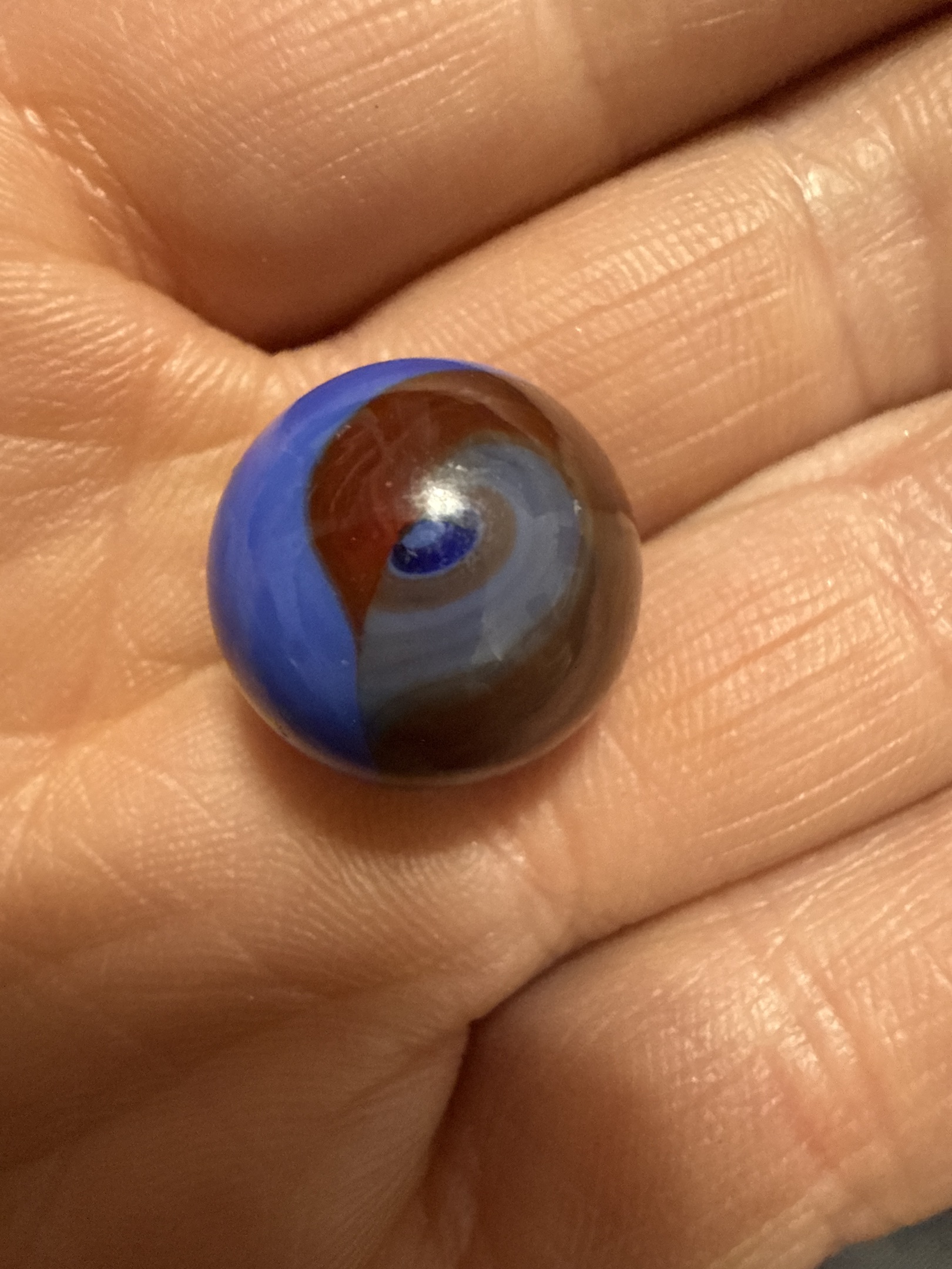 Royal Swirl (Blue and Red) by Akro Agate Company