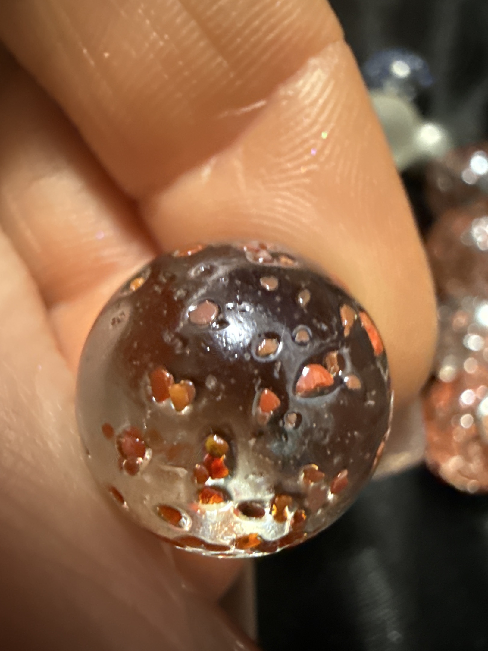 Cloud (Red/Orange Frit) by German Handmade
