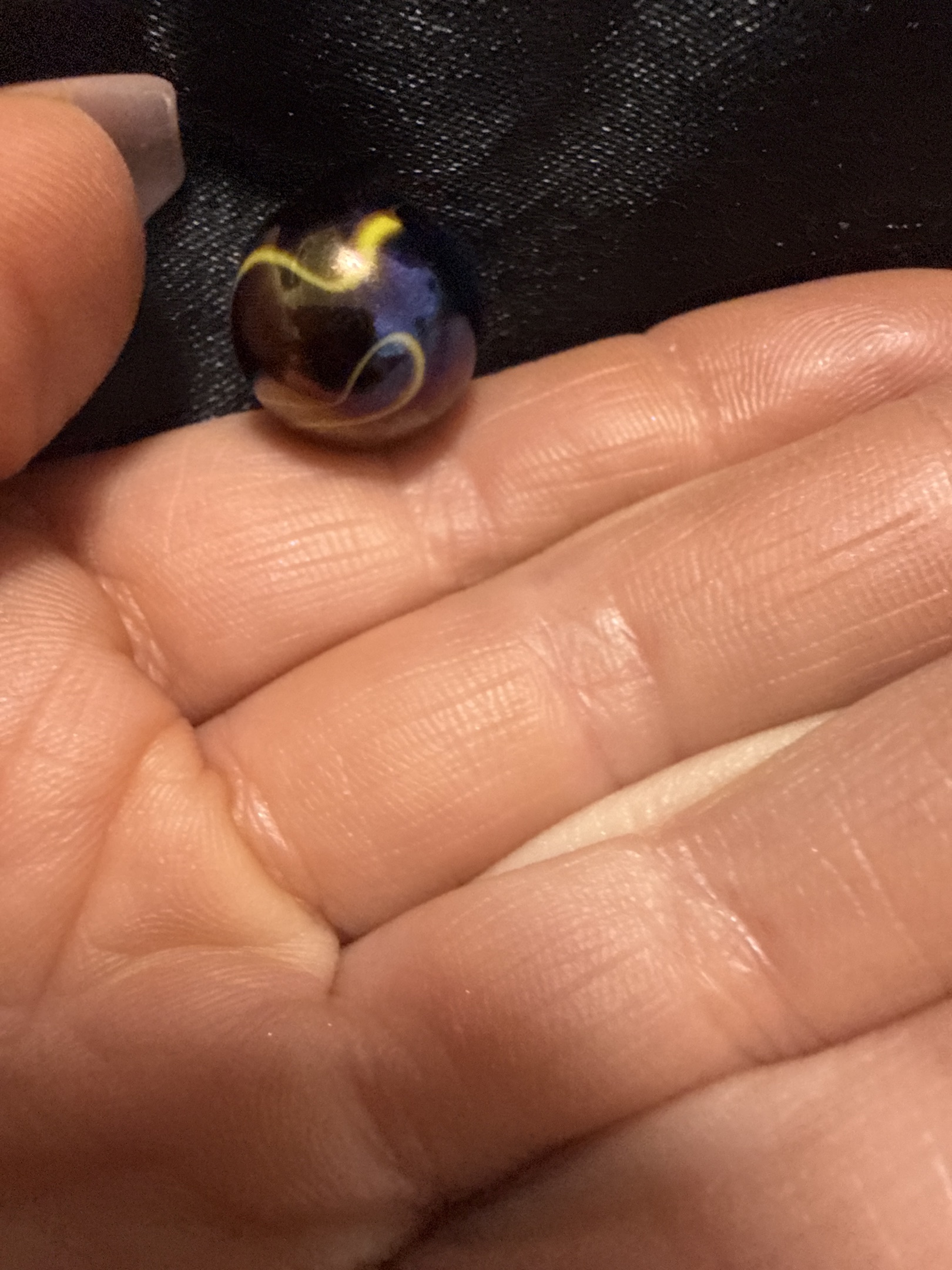 Purple Swirl (with Yellow) by Alley Agate