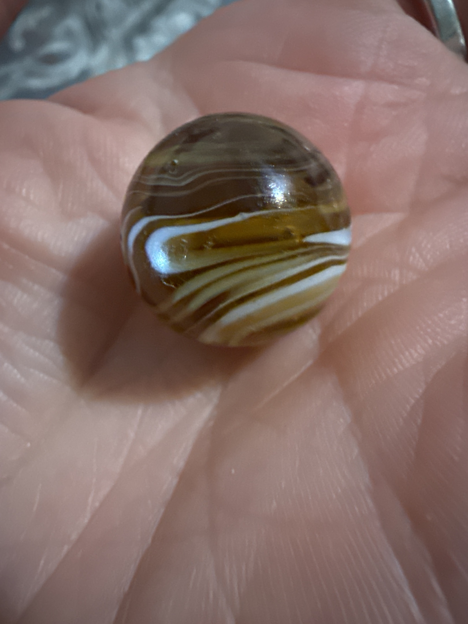Amber and White Swirl by Alley Agate