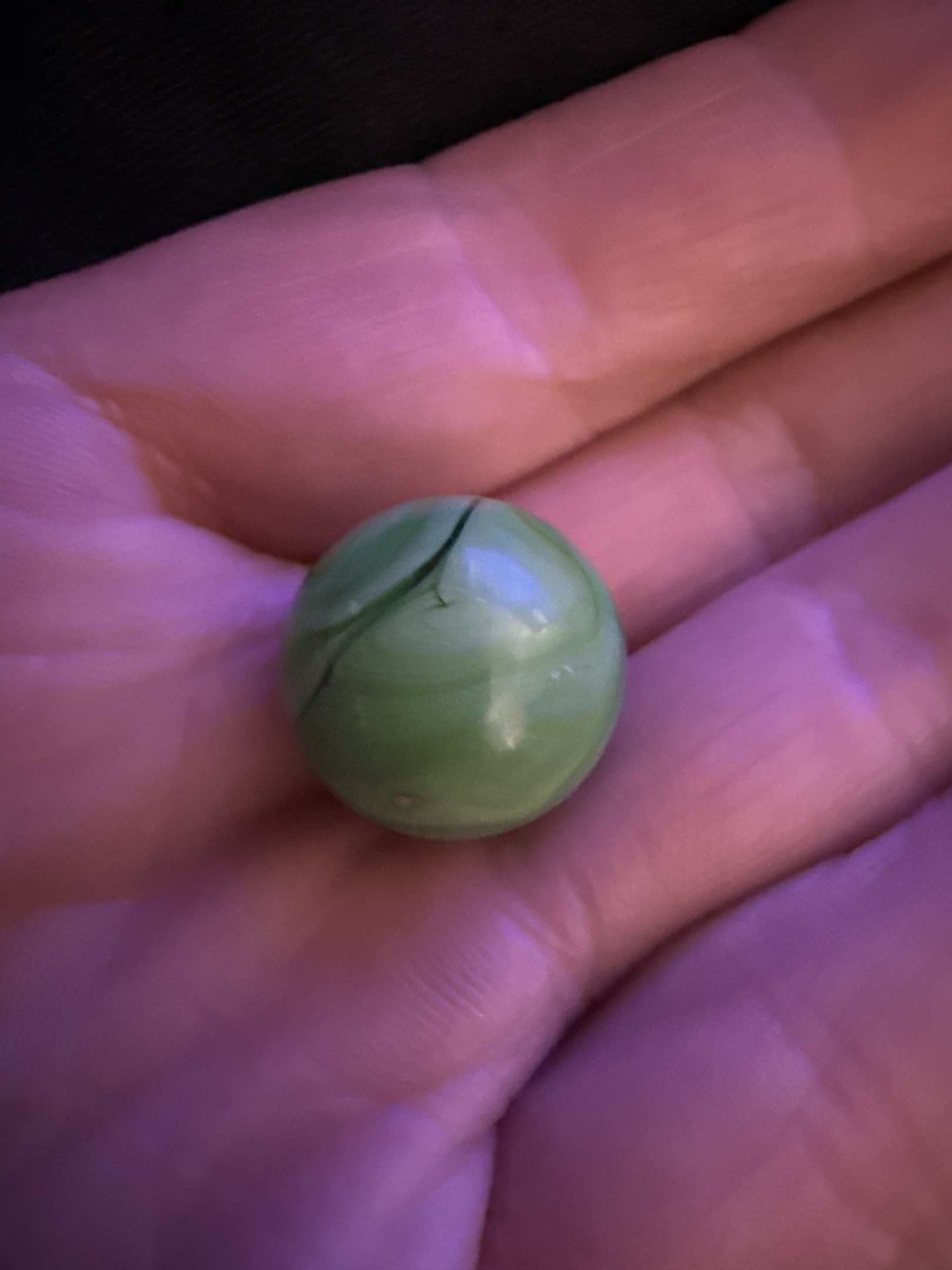 Green and White Swirl by Alley Agate
