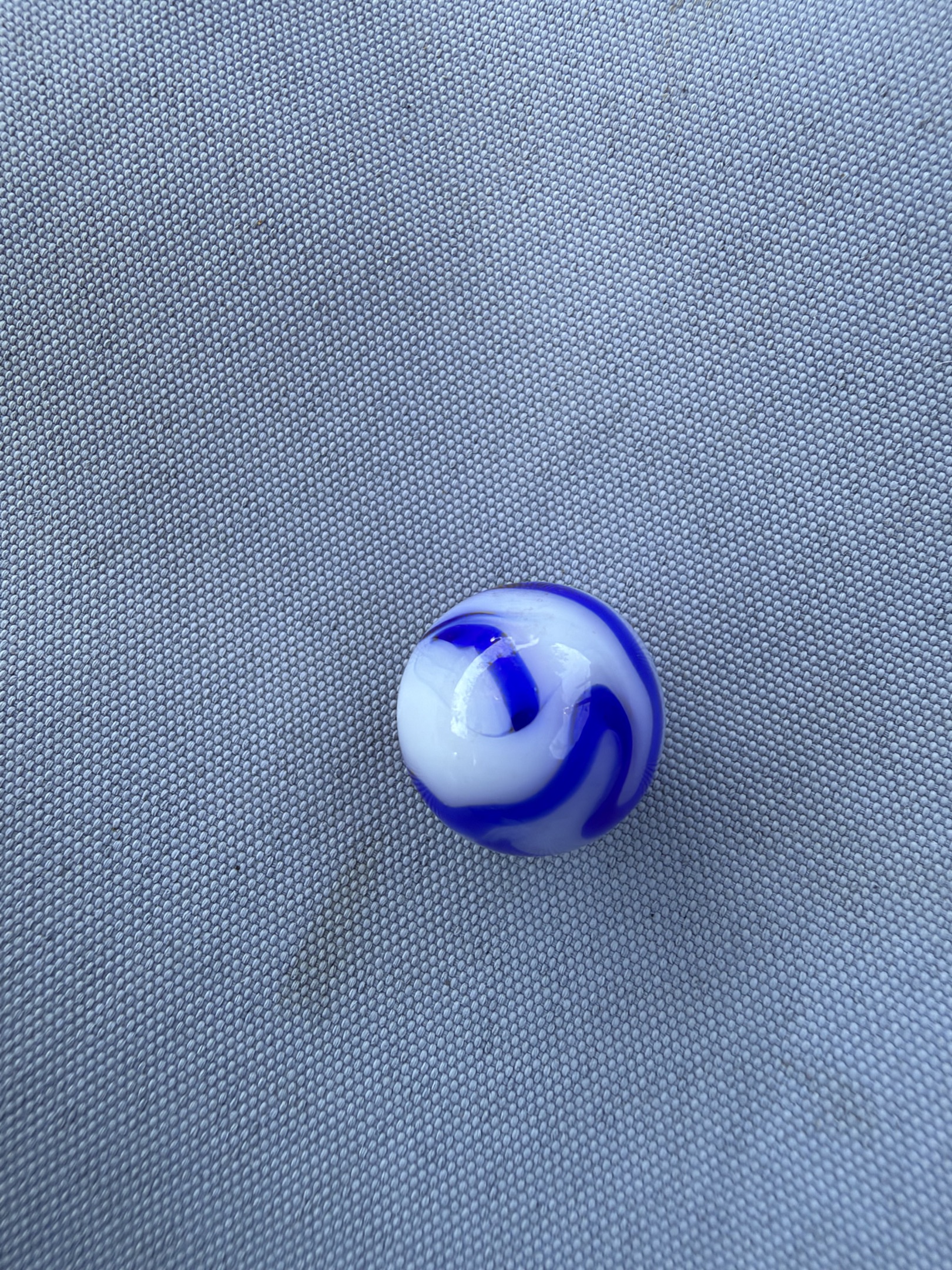 Blue and White Swirl by Alley Agate, identification view