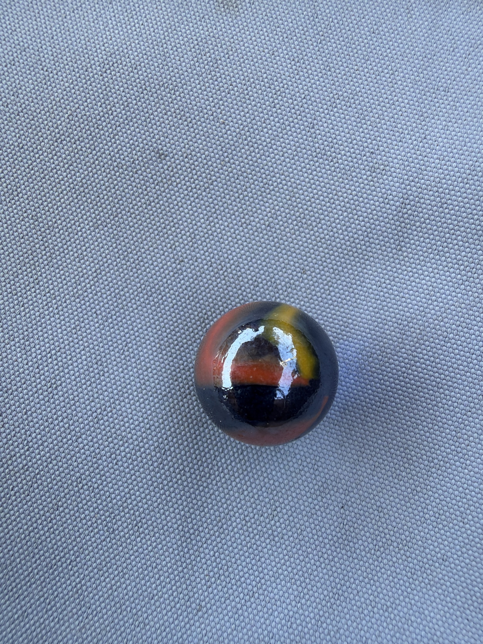 Special - Black with Red and Yellow by Akro Agate Company, identification view
