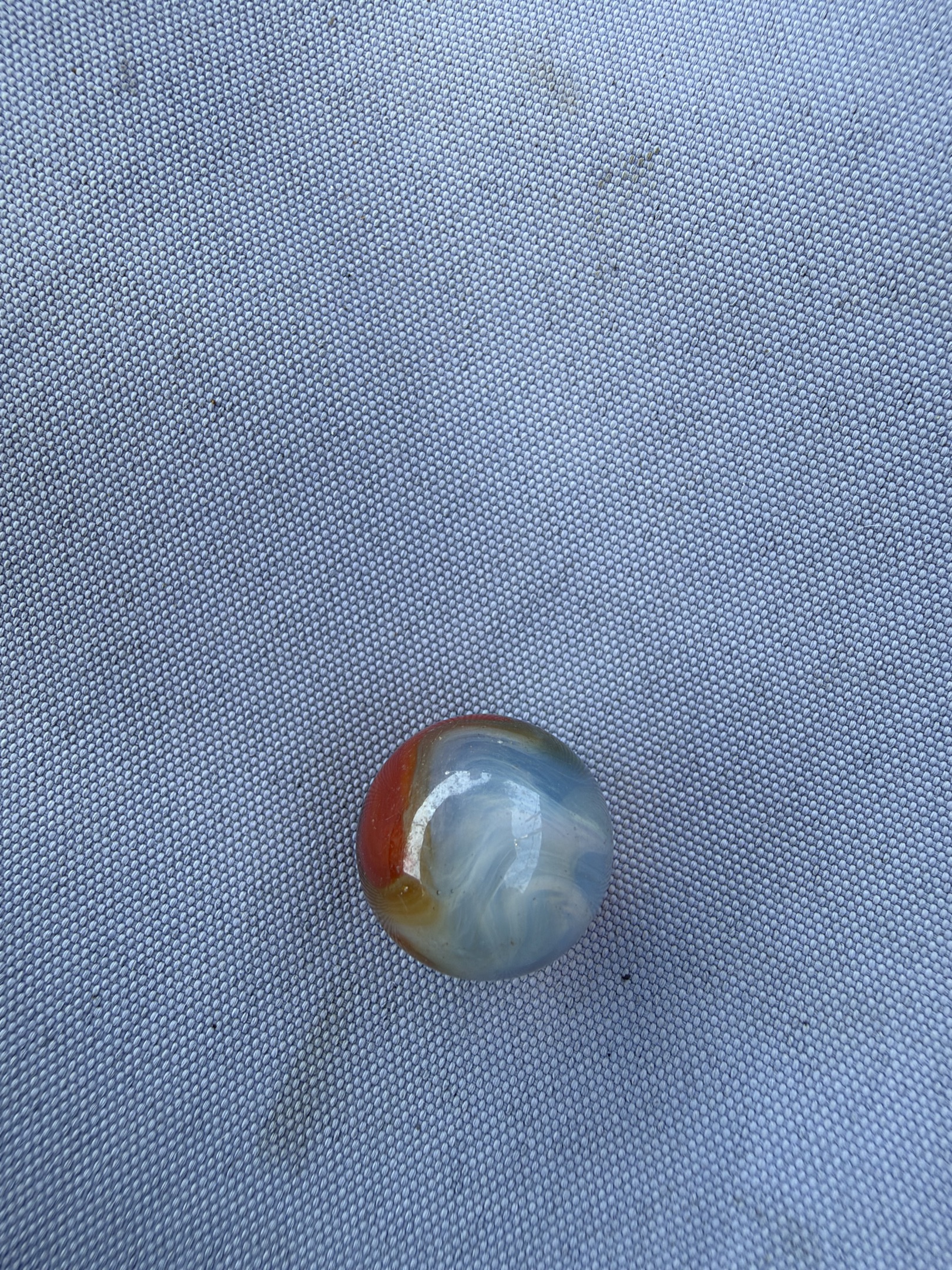 Blue Special with Red Patch by Akro Agate, identification view
