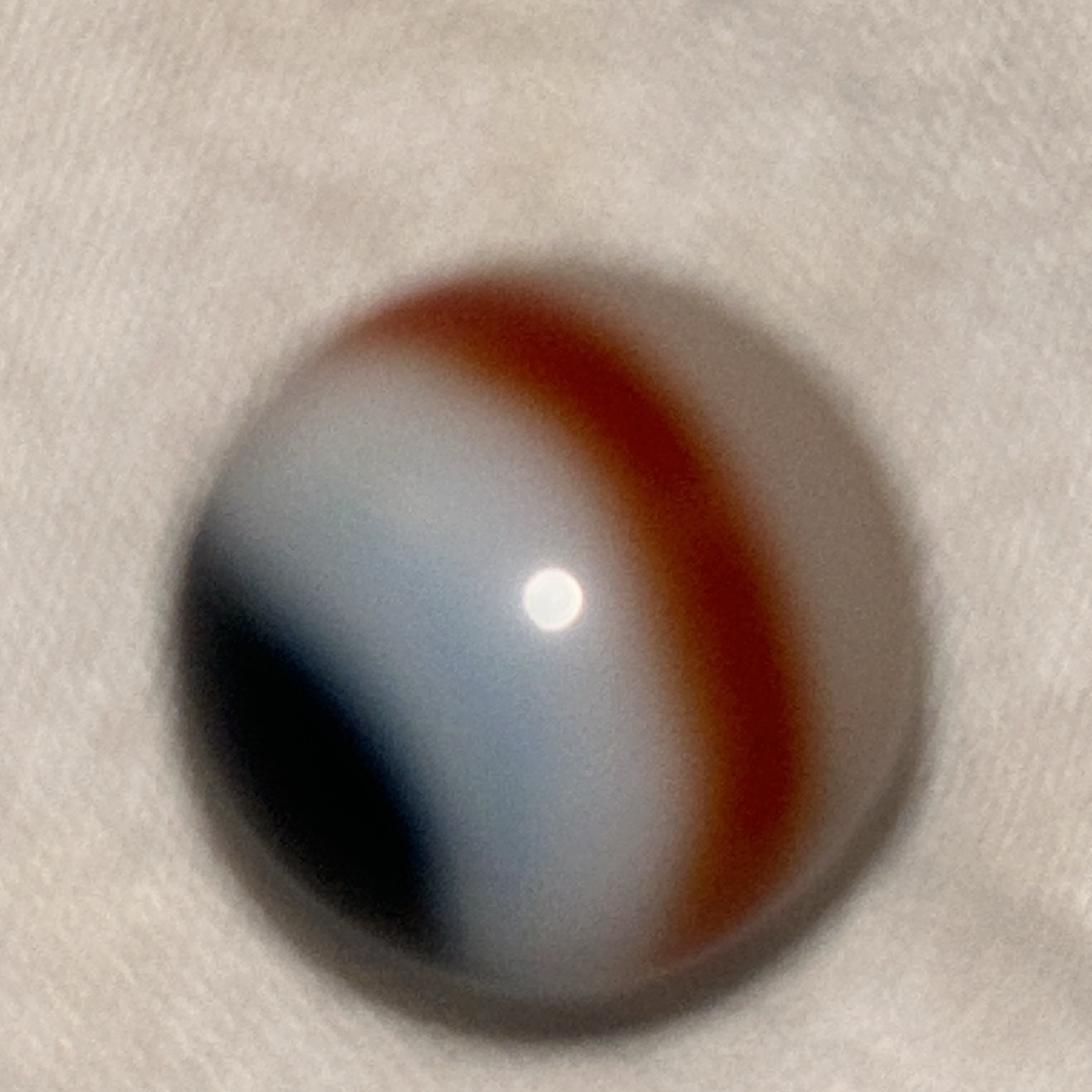 Bullseye (with Red/Orange) by Vitro Agate Company, identification view