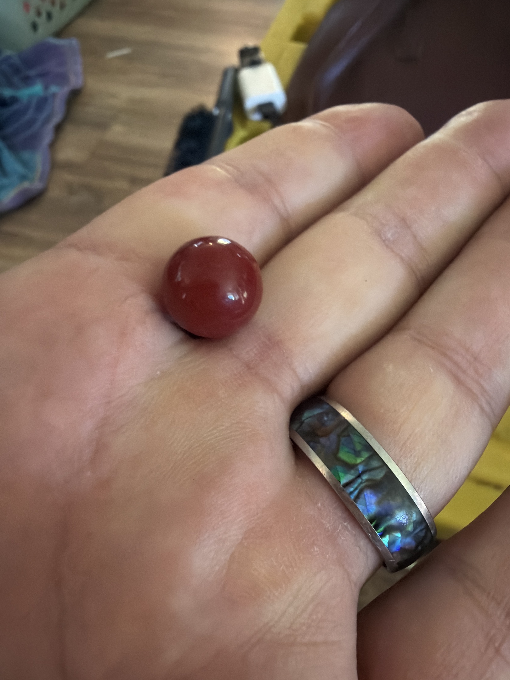 Blood Red Opaque by Vitro Agate Company, identification view