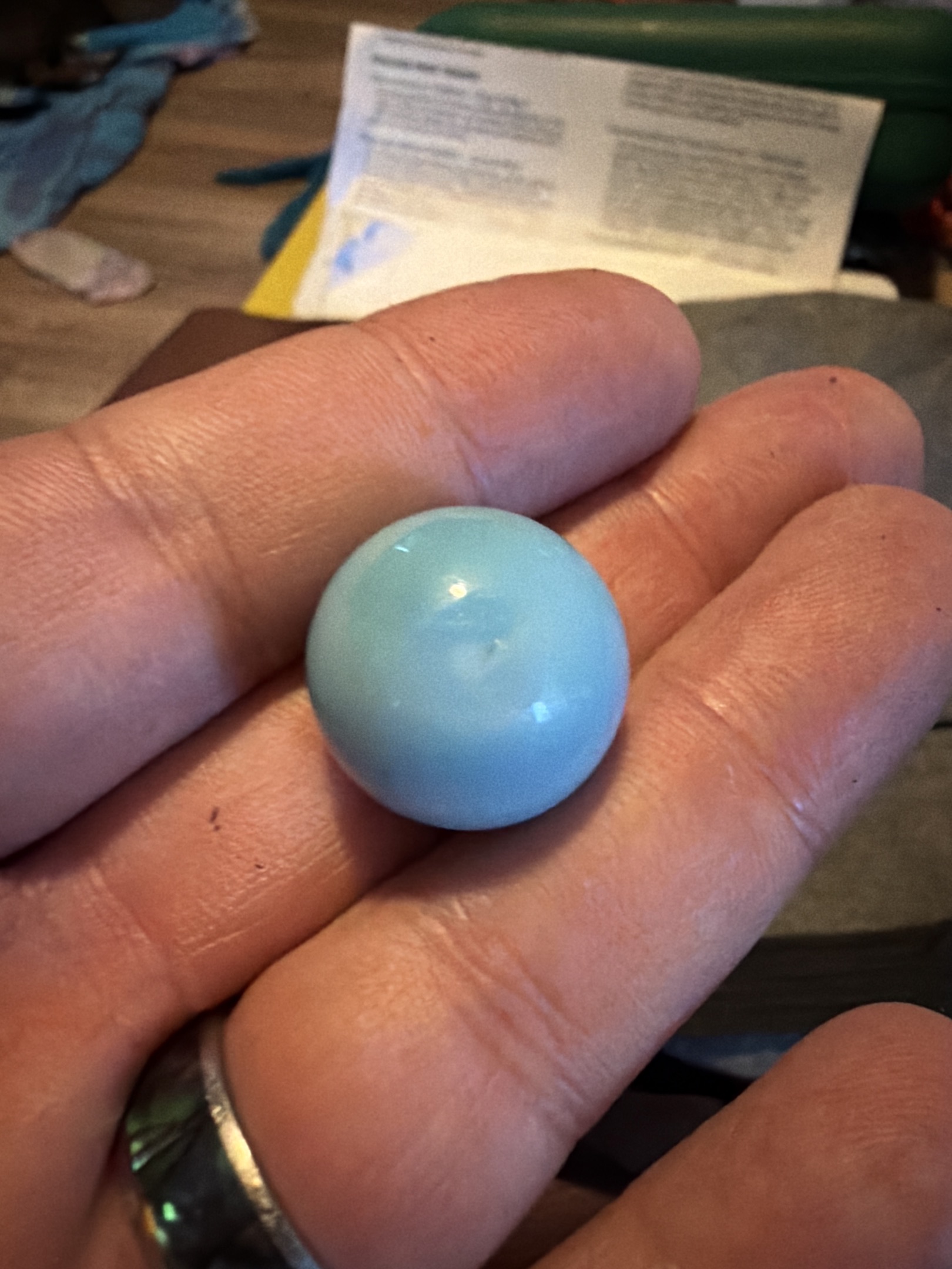 Solid Opaque Pastel Blue by Marble King, identification view