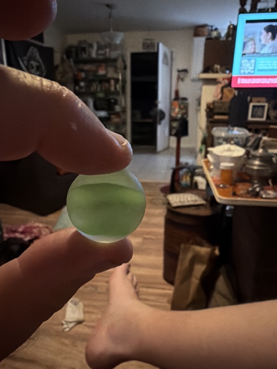Frosted Green Cat's Eye by Japanese, identification view