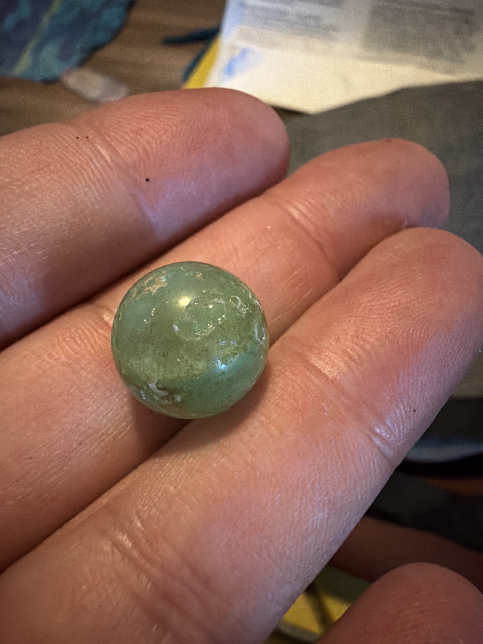 Green Slag by Akro Agate, identification view