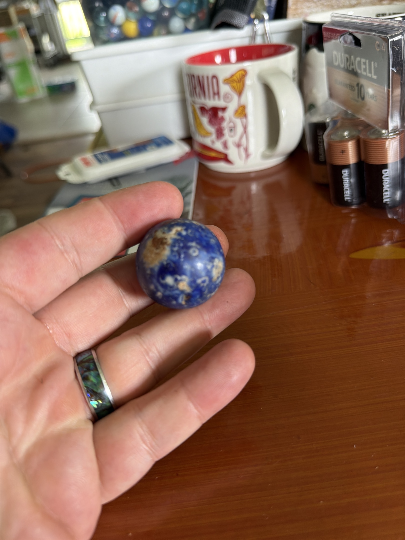 Blue Bennington by German Stoneware, identification view