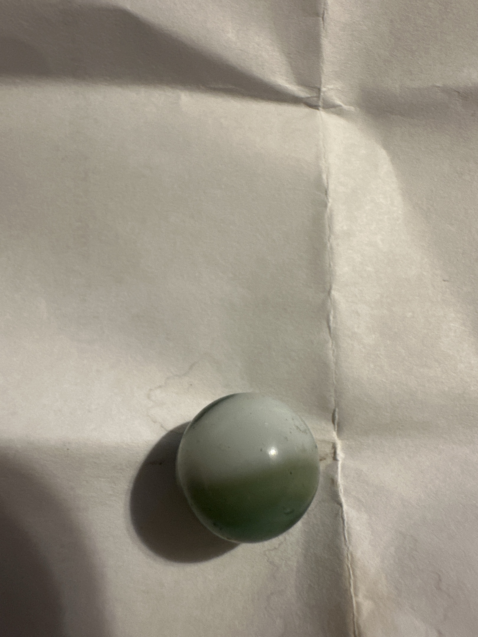 Banana Cat's Eye (Green) by Peltier Glass Company, identification view