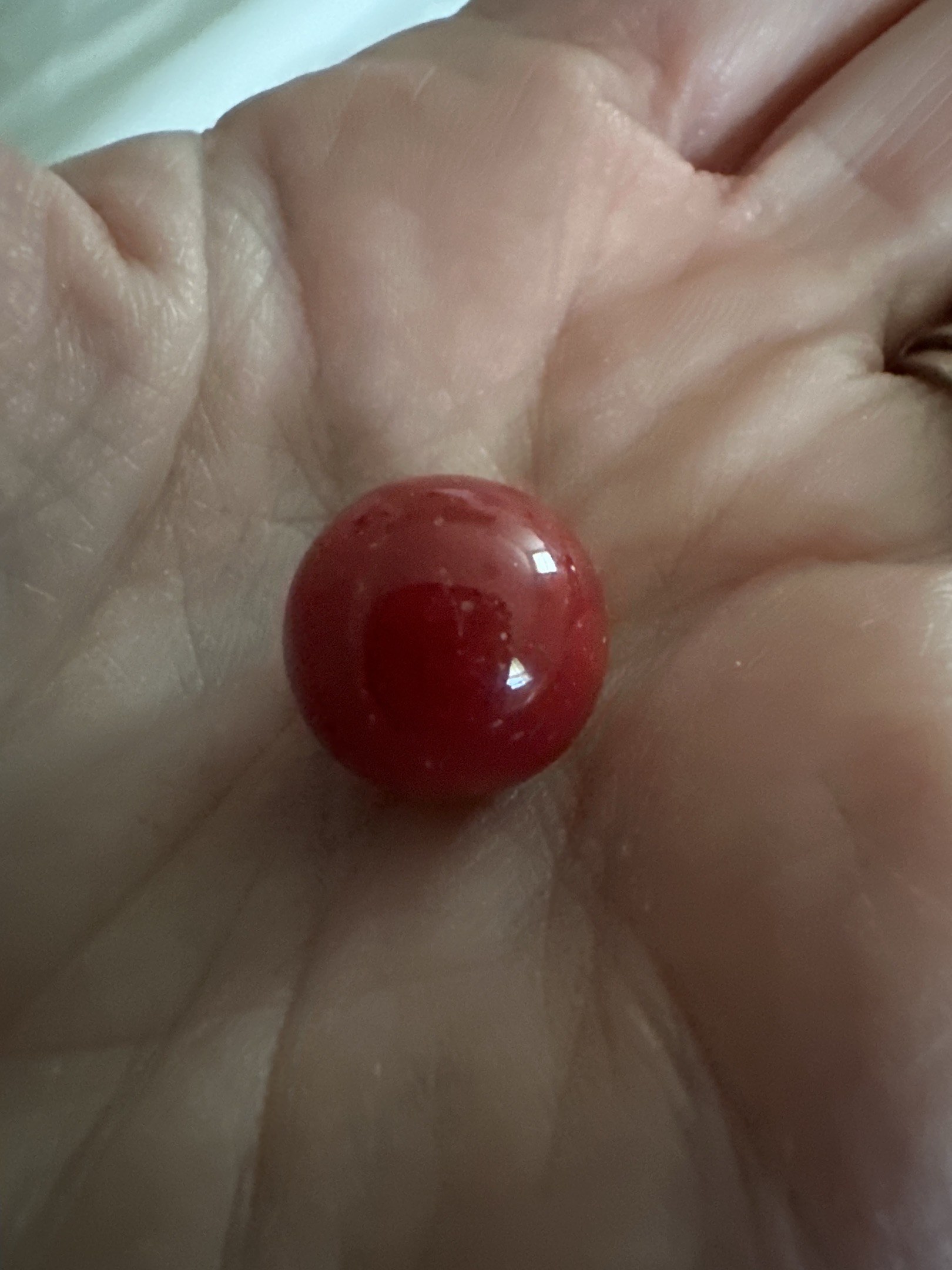 Opaque Red by Akro Agate, identification view