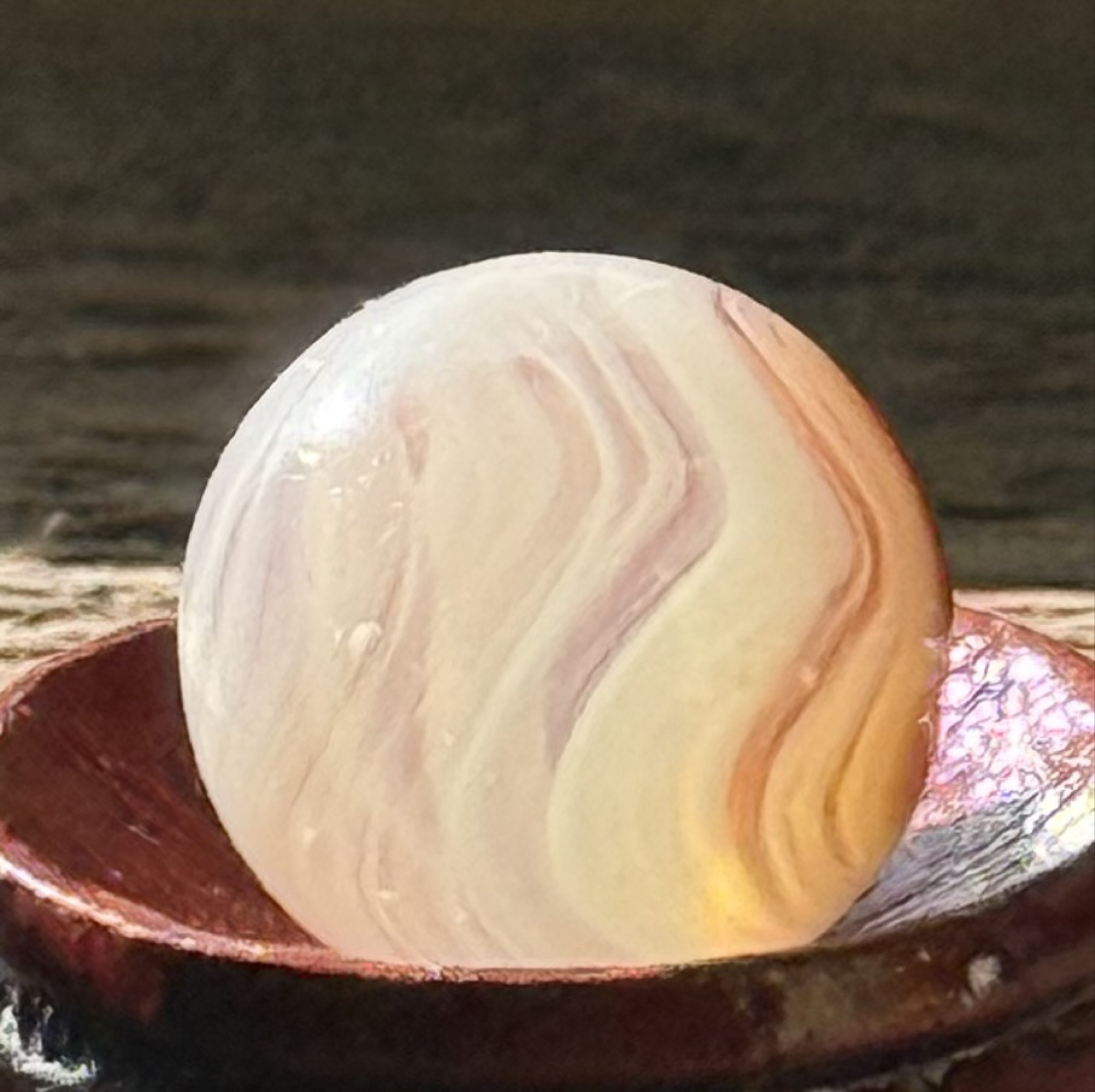 Red Slag (Cornelian) by Akro Agate Company