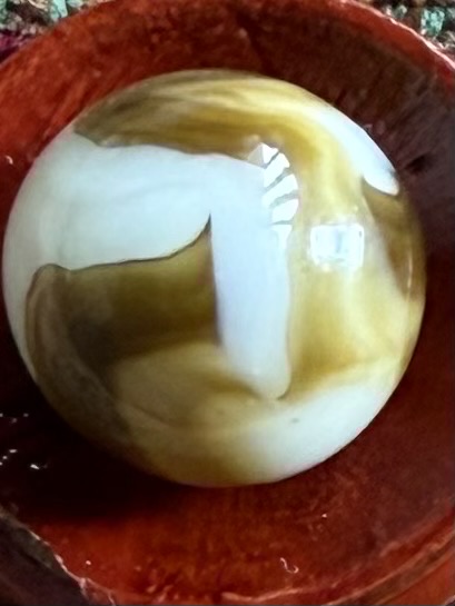 Amber/Tan Corkscrew by Akro Agate Company