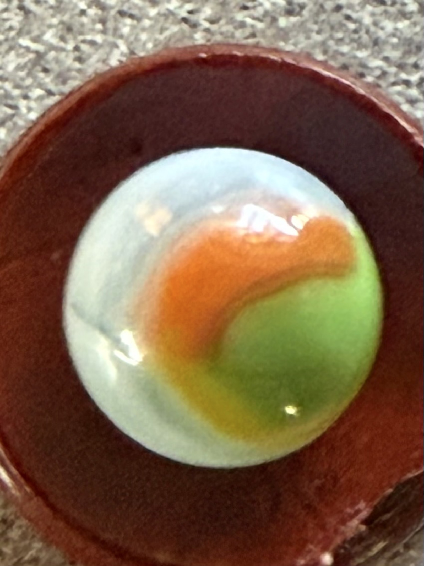 Green/Orange/Yellow Parrot by Vitro Agate Company