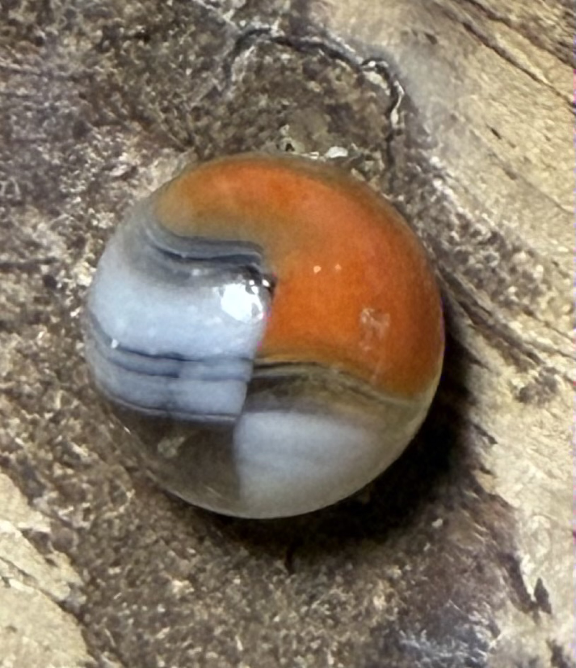 Orange Popeye by Akro Agate Company