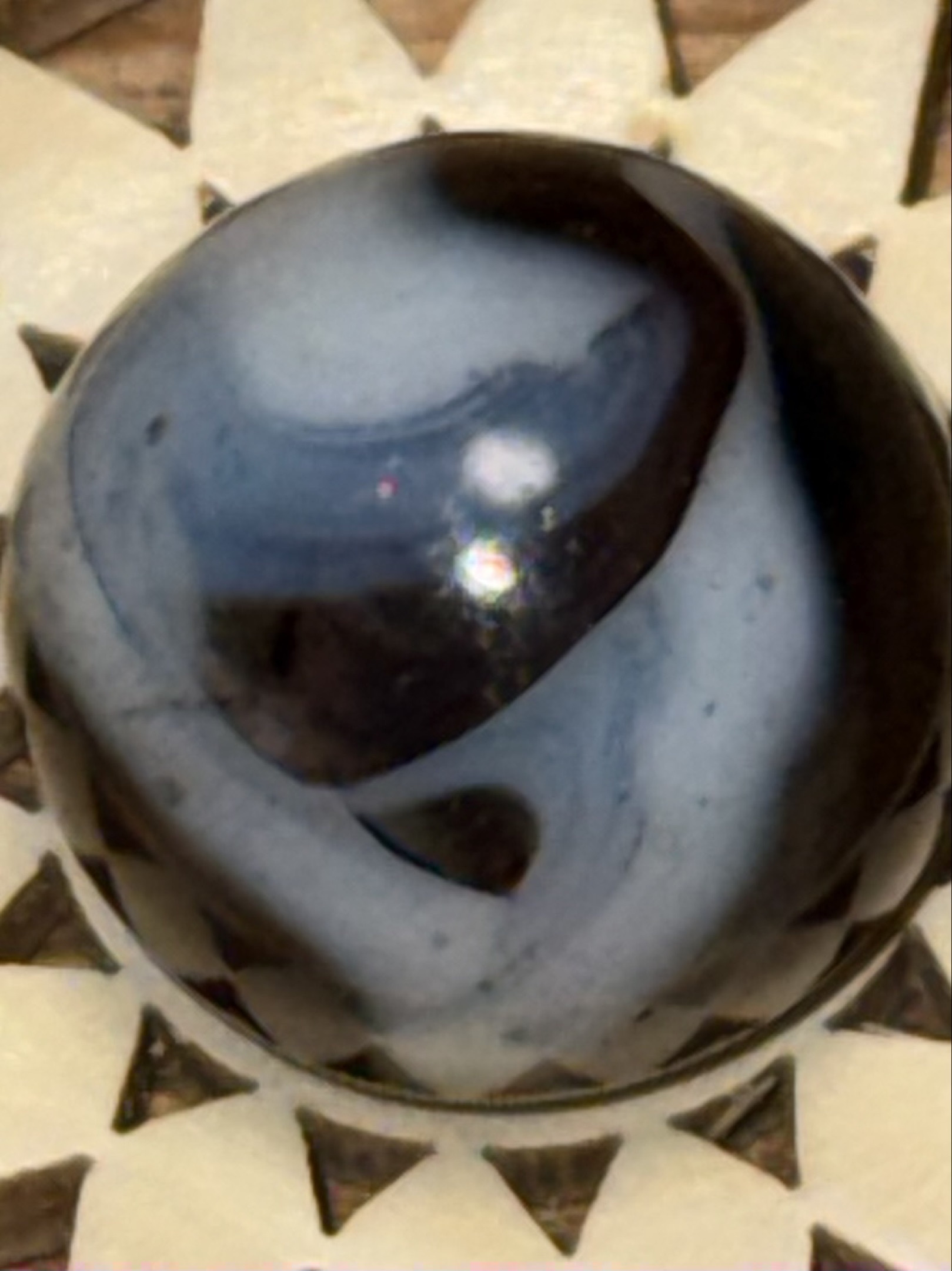 Black and White Swirl by Akro Agate Company