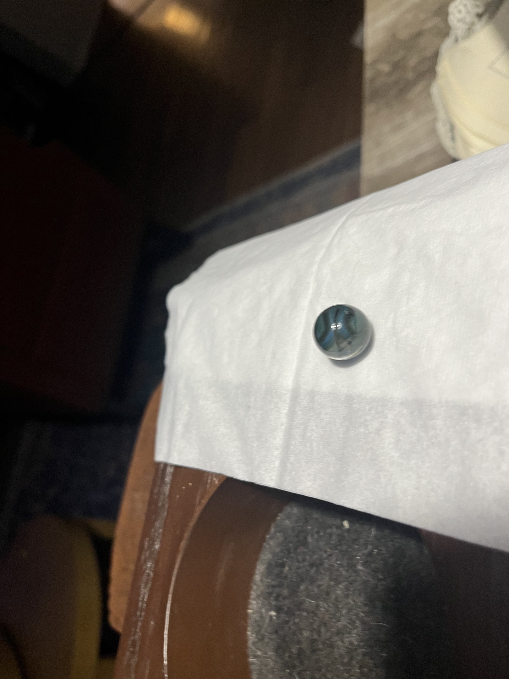 Dual-Color Ribbed Cat's Eye (Green & Blue) by Vitro Agate Company
