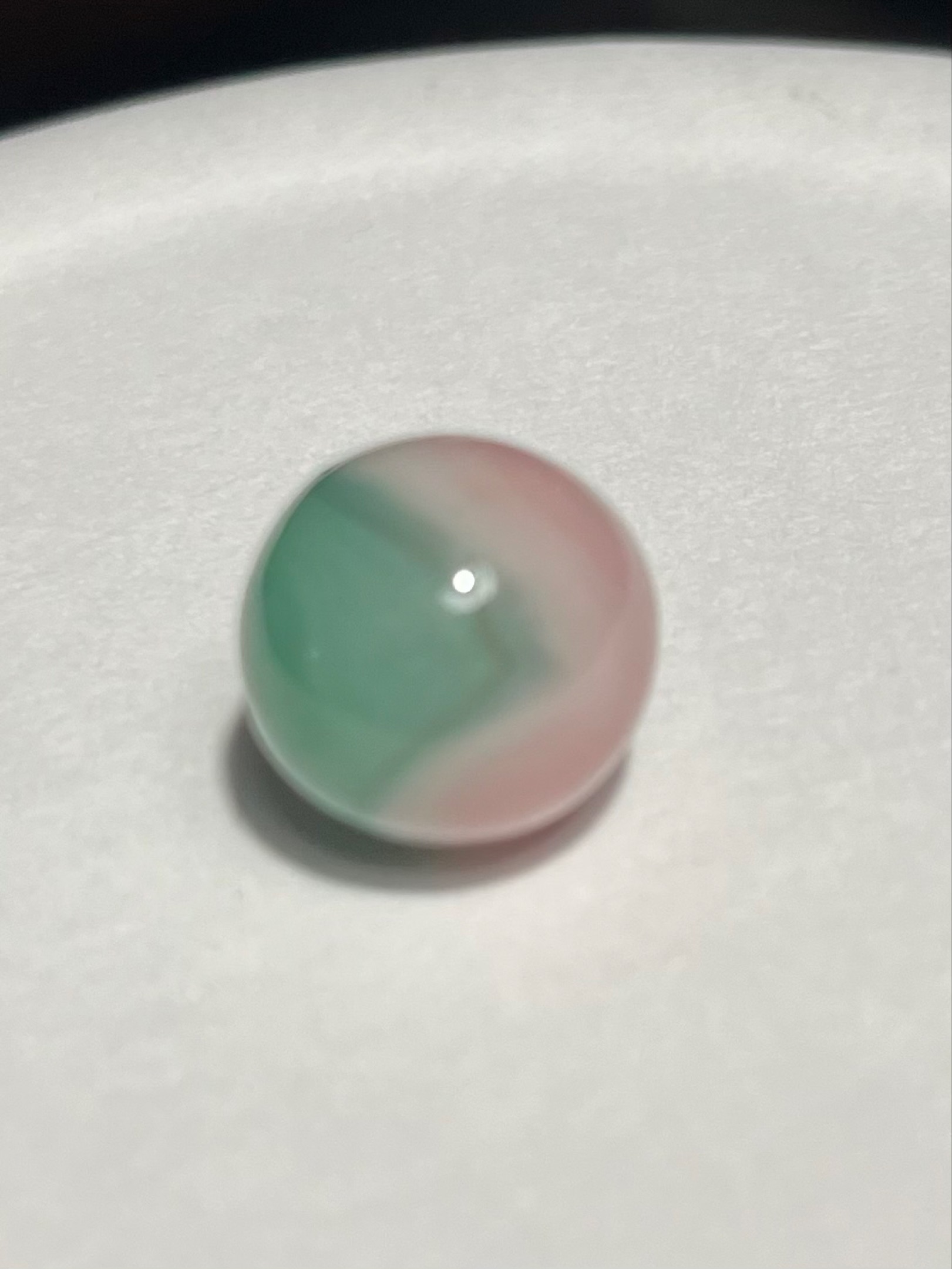 Pink and Green Conqueror by Vitro Agate Company