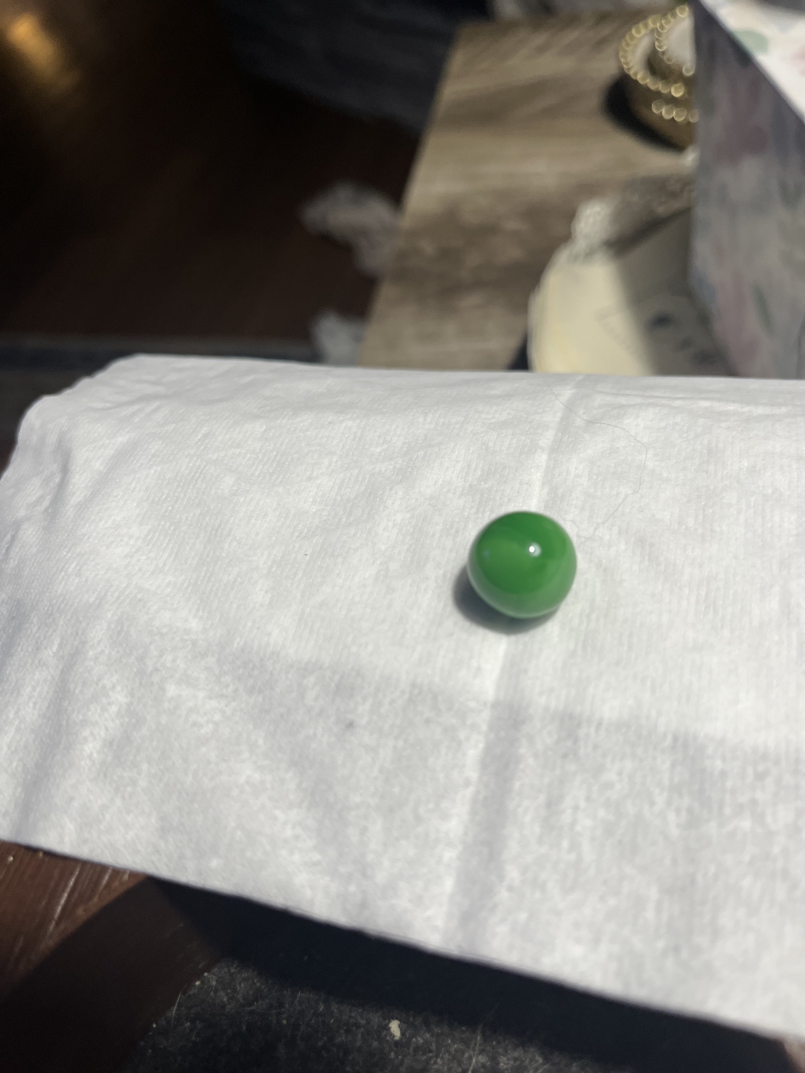 Green Game Marble by Akro Agate