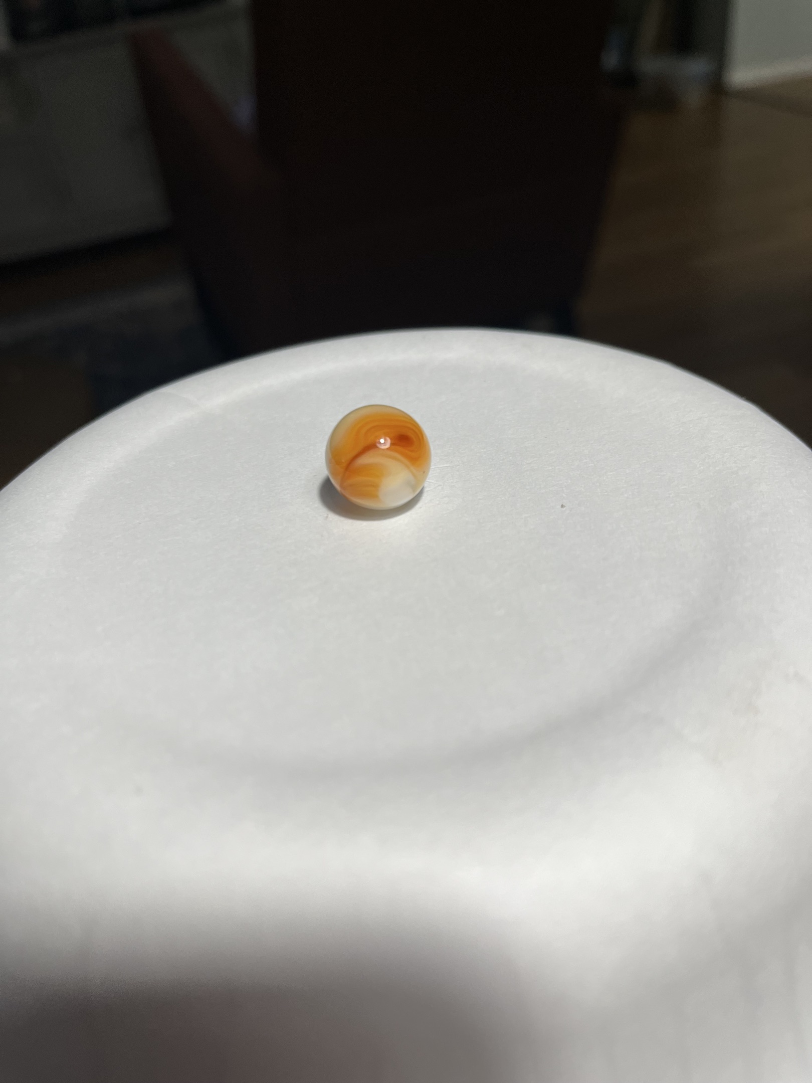 Orange and White Swirl (Creamsicle) by Alley Agate