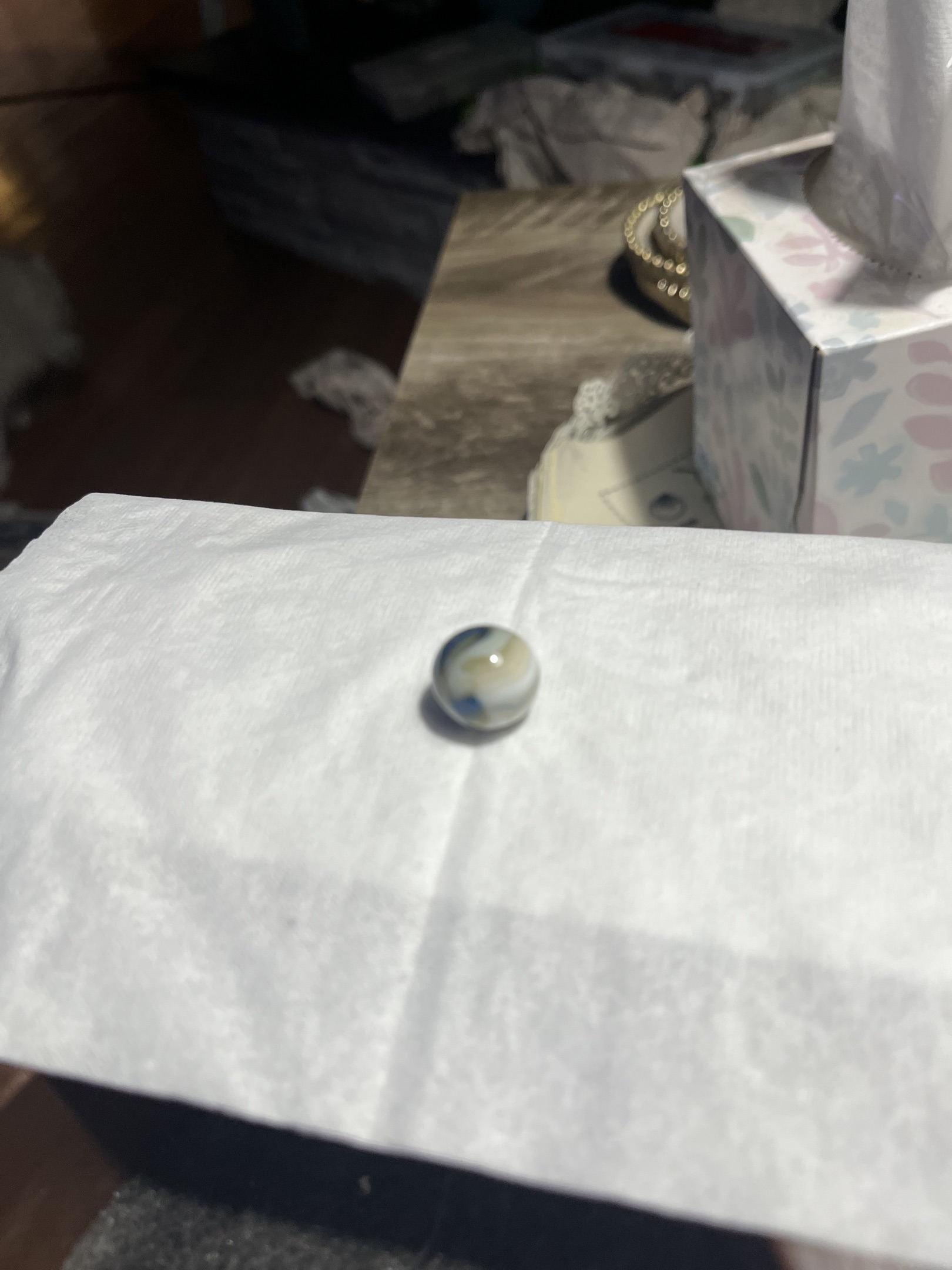 Blue and Tan Swirl by Alley Agate