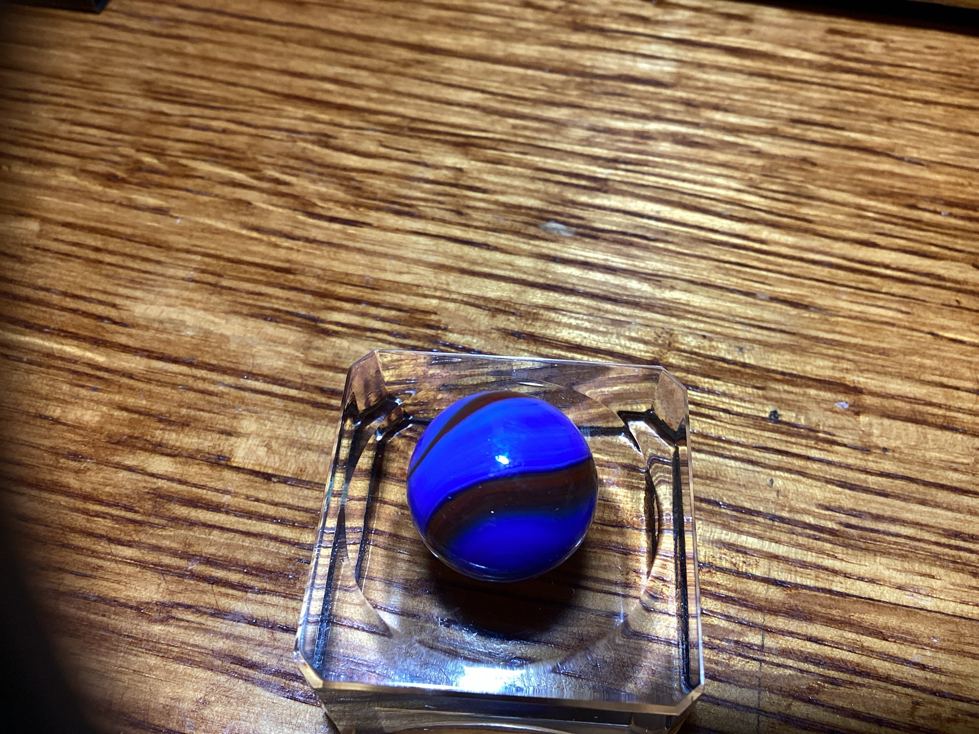 Blue Oxblood by Akro Agate Company