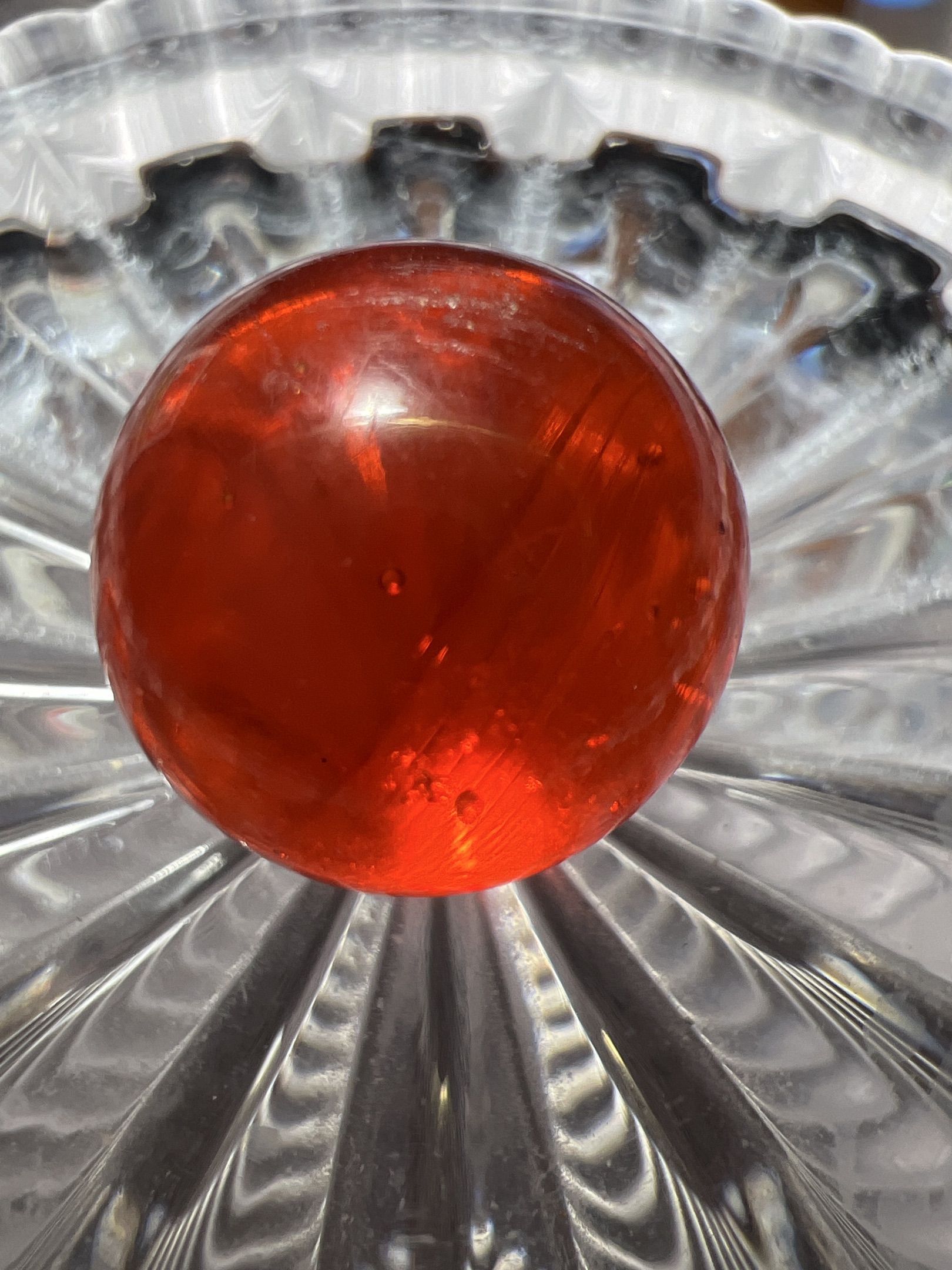 Ruby Red Clearie by Akro Agate Company
