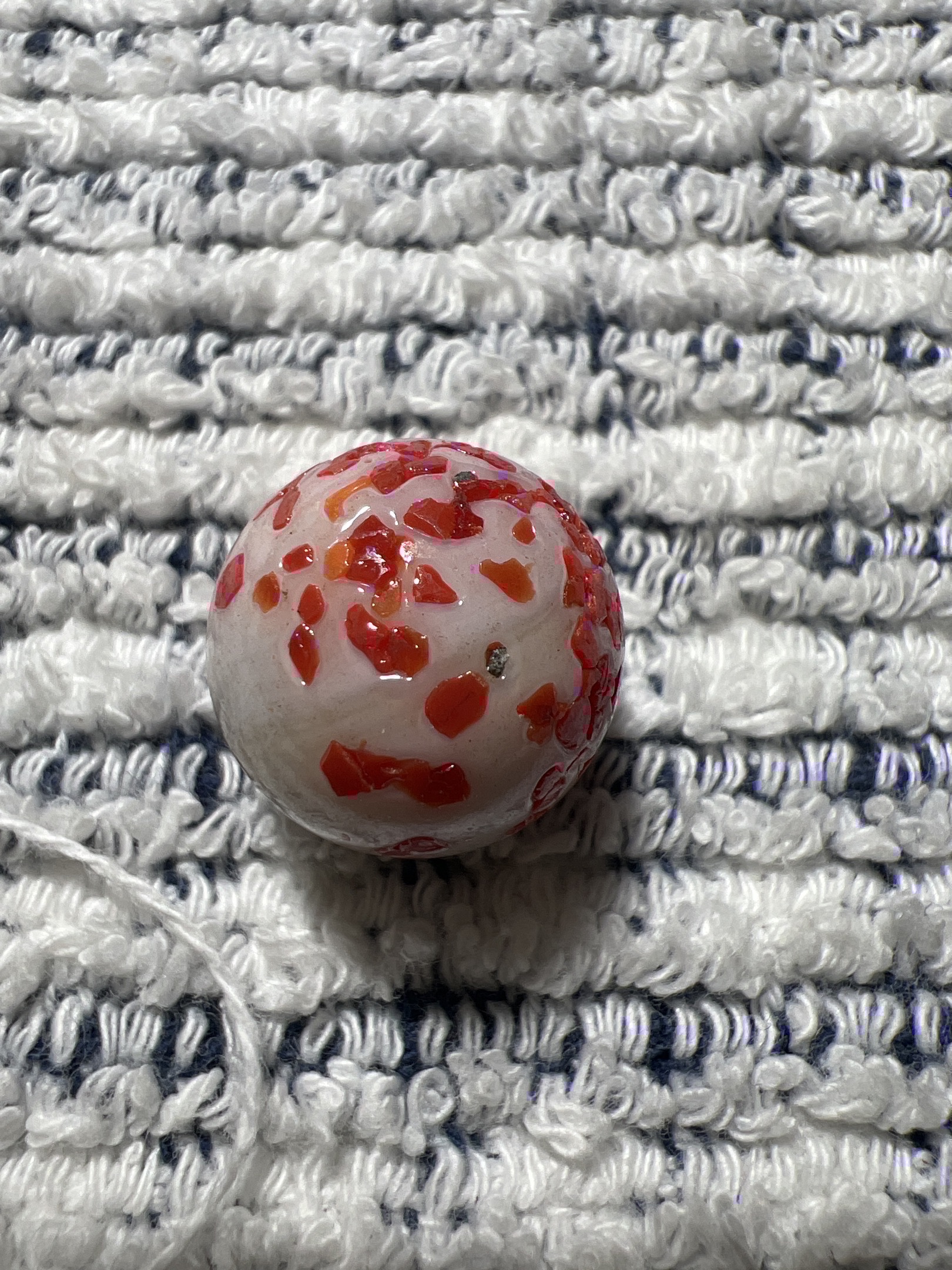 Fiesta (Red/Orange Variant) by Vacor de Mexico (Mega Marbles), identification view