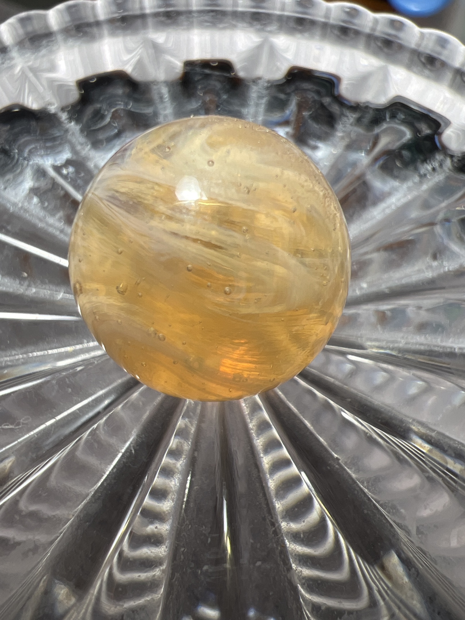 Amber Slag by Akro Agate Co.