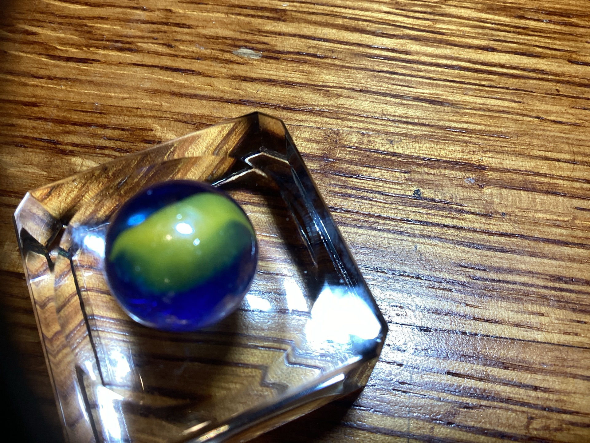 Transparent Blue Base with Yellow/Green Vane by Japanese Manufacturers (Various)