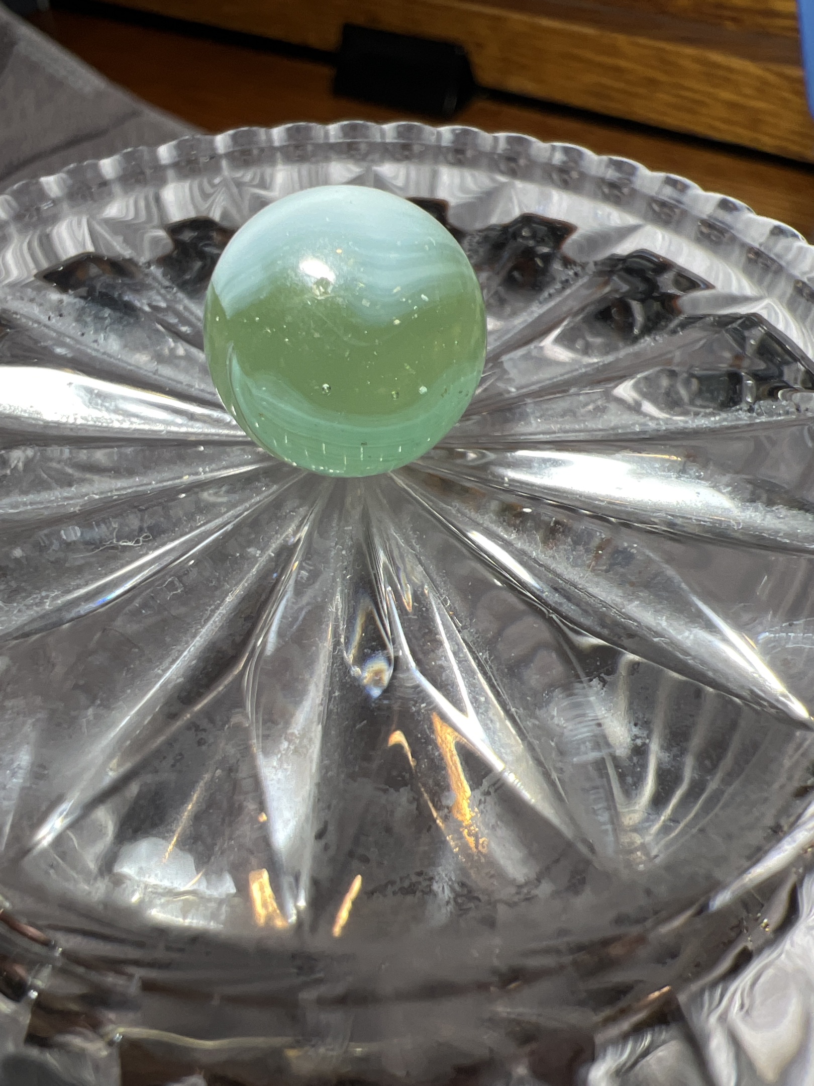 Green Slag by Akro Agate Company