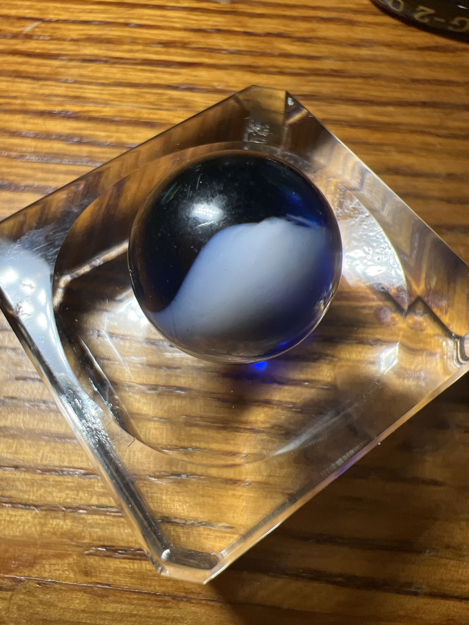 Tri-color (Yellow & White on Blue) by Peltier Glass Company